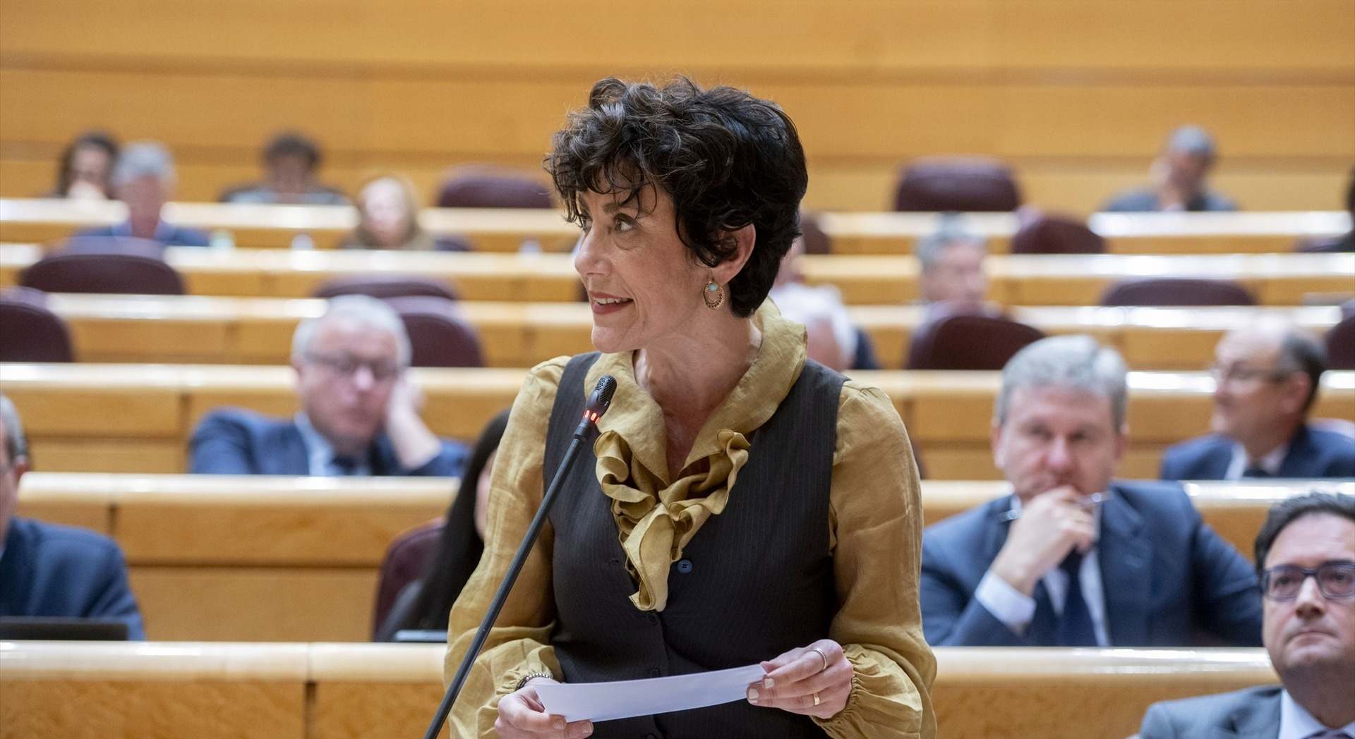 La ministra de Inclusión, Seguridad Social y Migraciones, Elma Saiz.