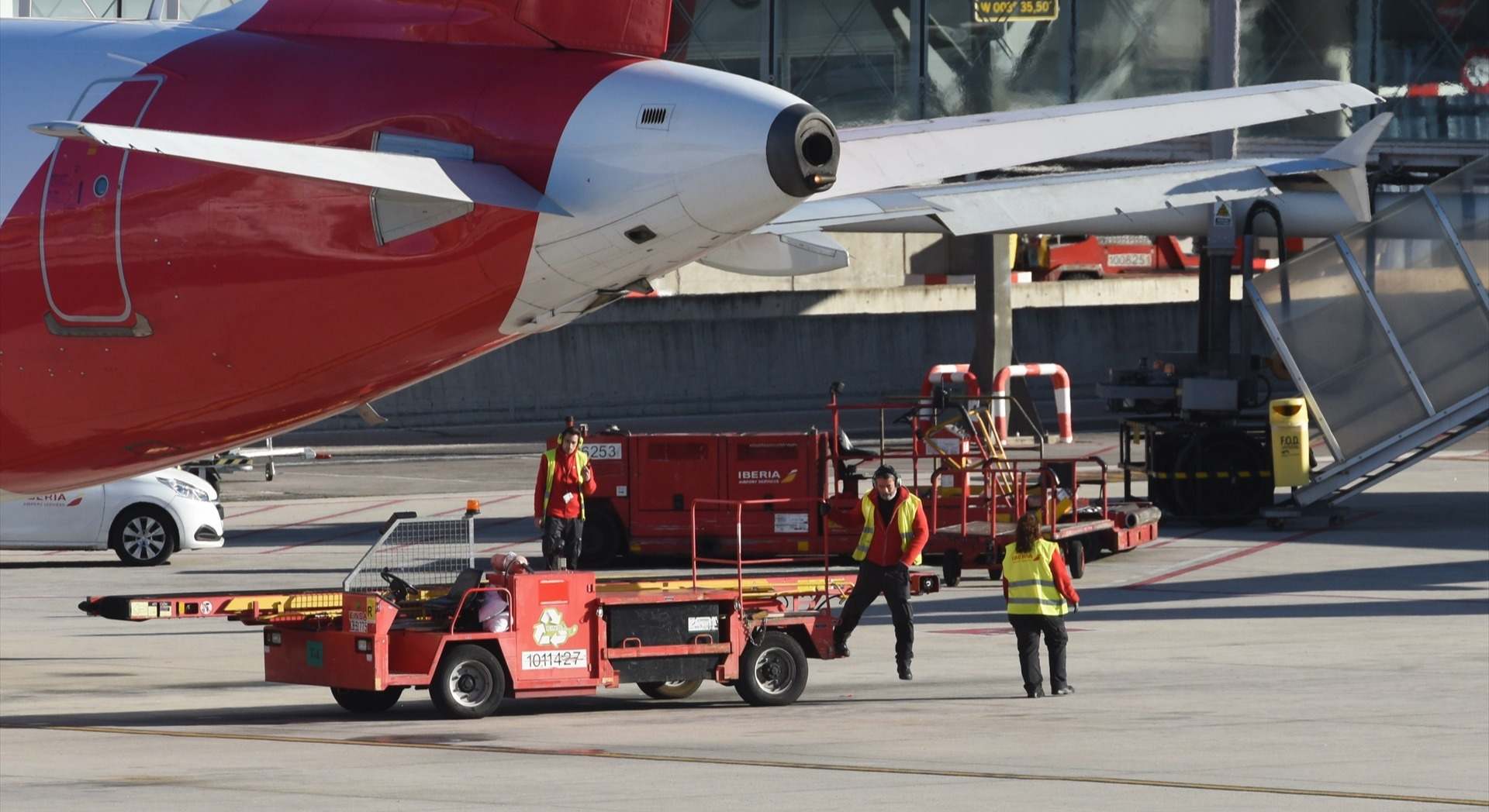 Trabajadores de handling de Iberia. / Europa Press