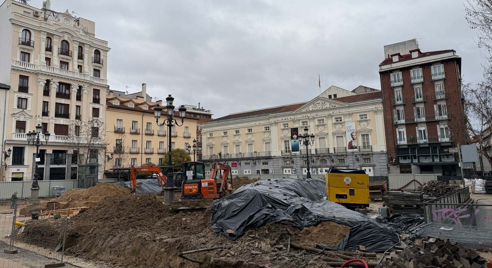 Obras de la plaza de Santa Ana