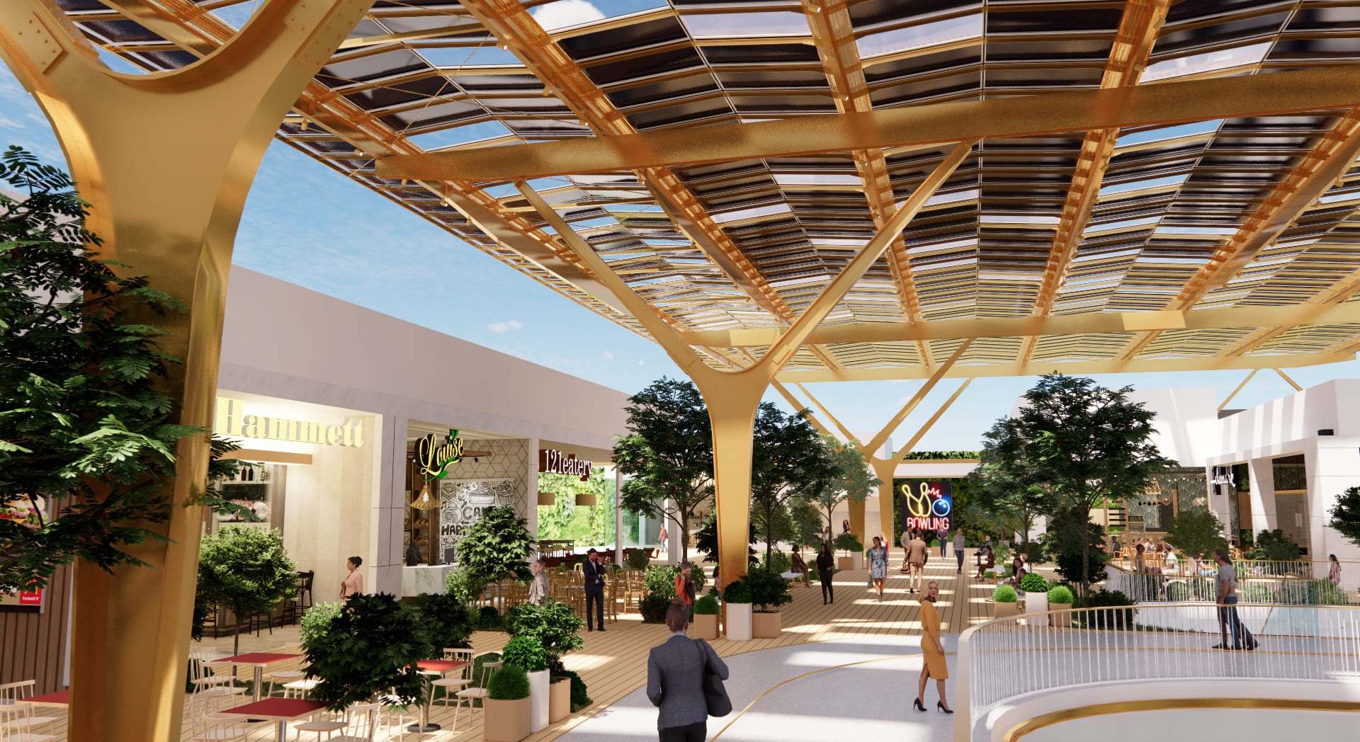 Recreación del nuevo centro comercial Los Arcos.