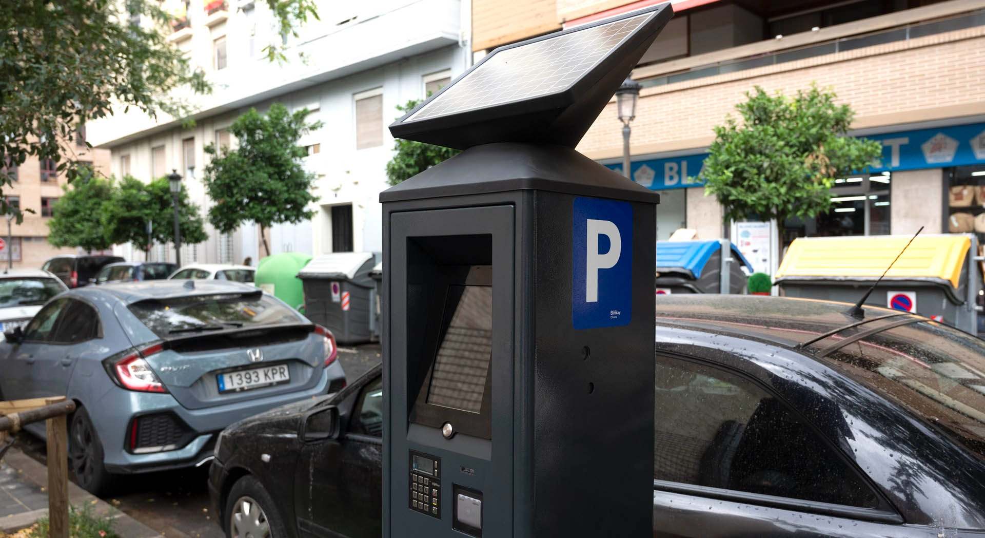 Un parquímetro de la ORA en Valencia.