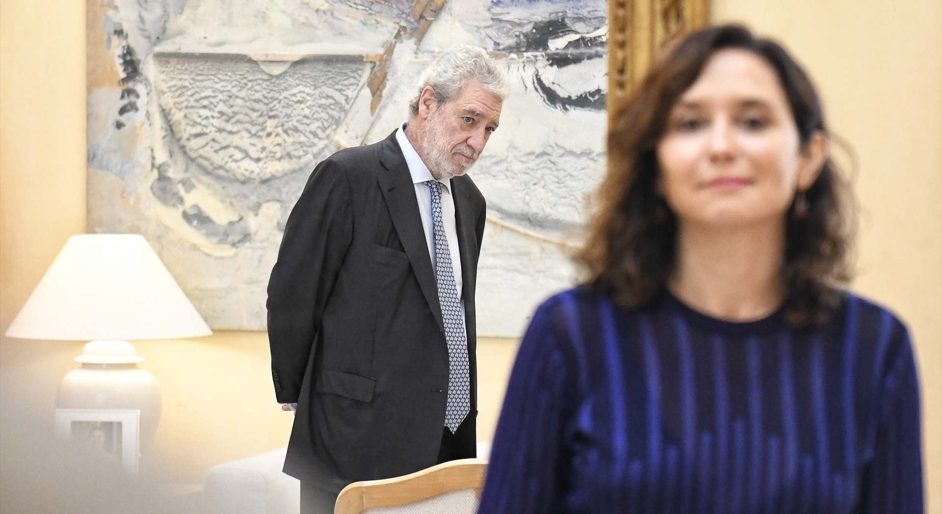 La presidenta de la Comunidad de Madrid, Isabel Díaz Ayuso, y el jefe de gabinete de Ayuso, Miguel Ángel Rodríguez en una foto de 2024