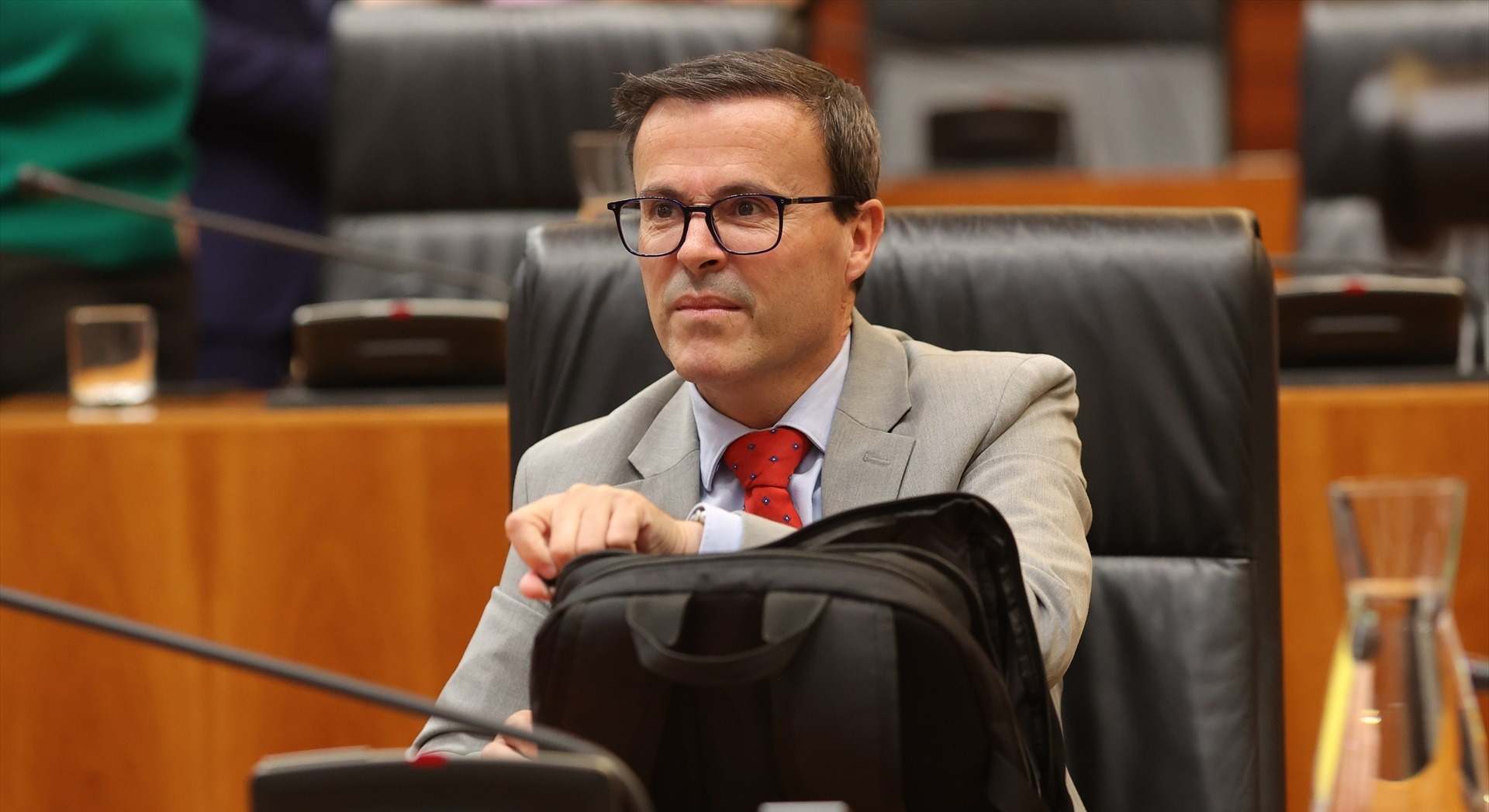 El secretario general del PSOE de Extremadura, Miguel Ángel Gallardo