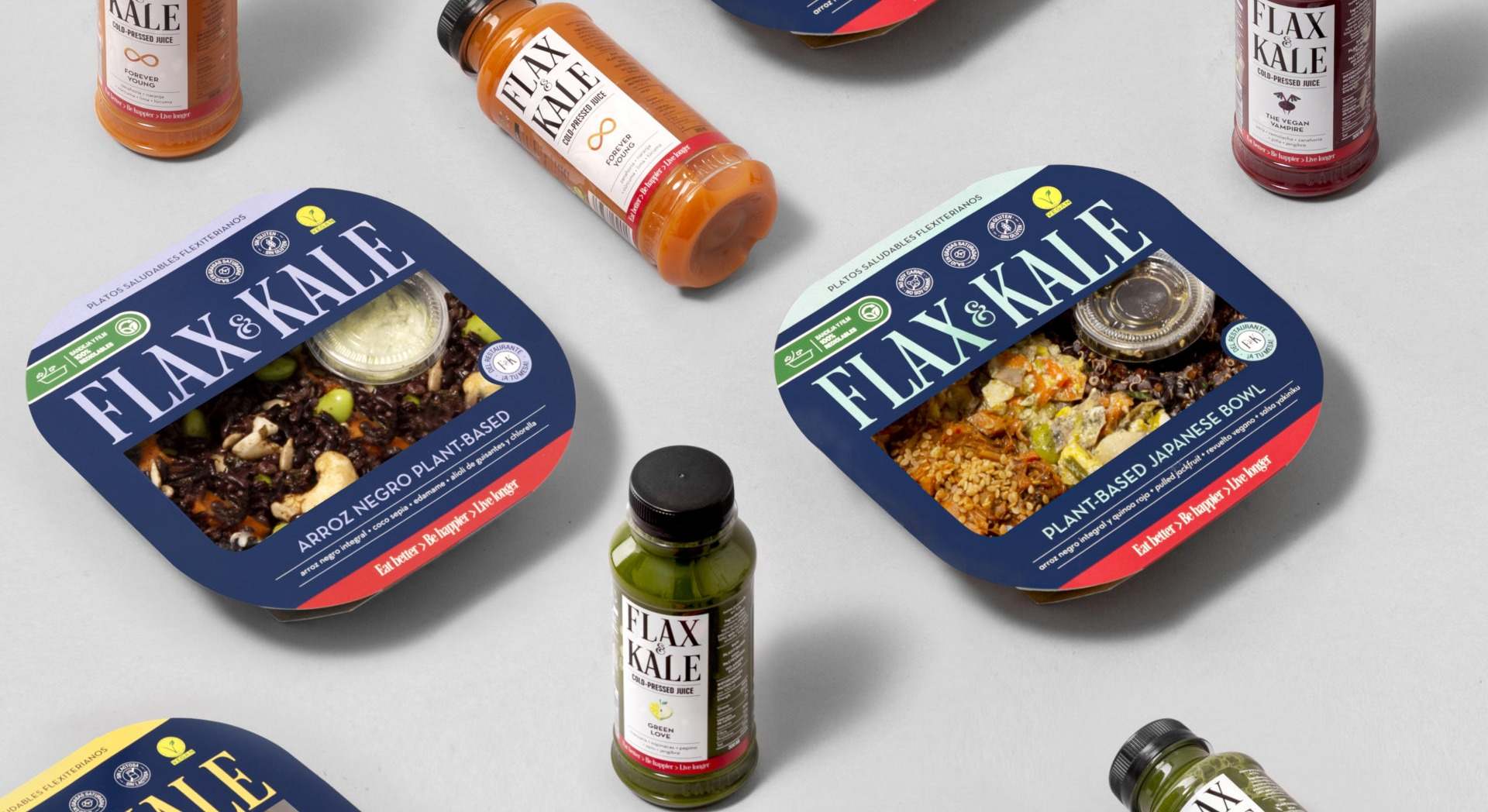 Productos de Flax & Kale. EE