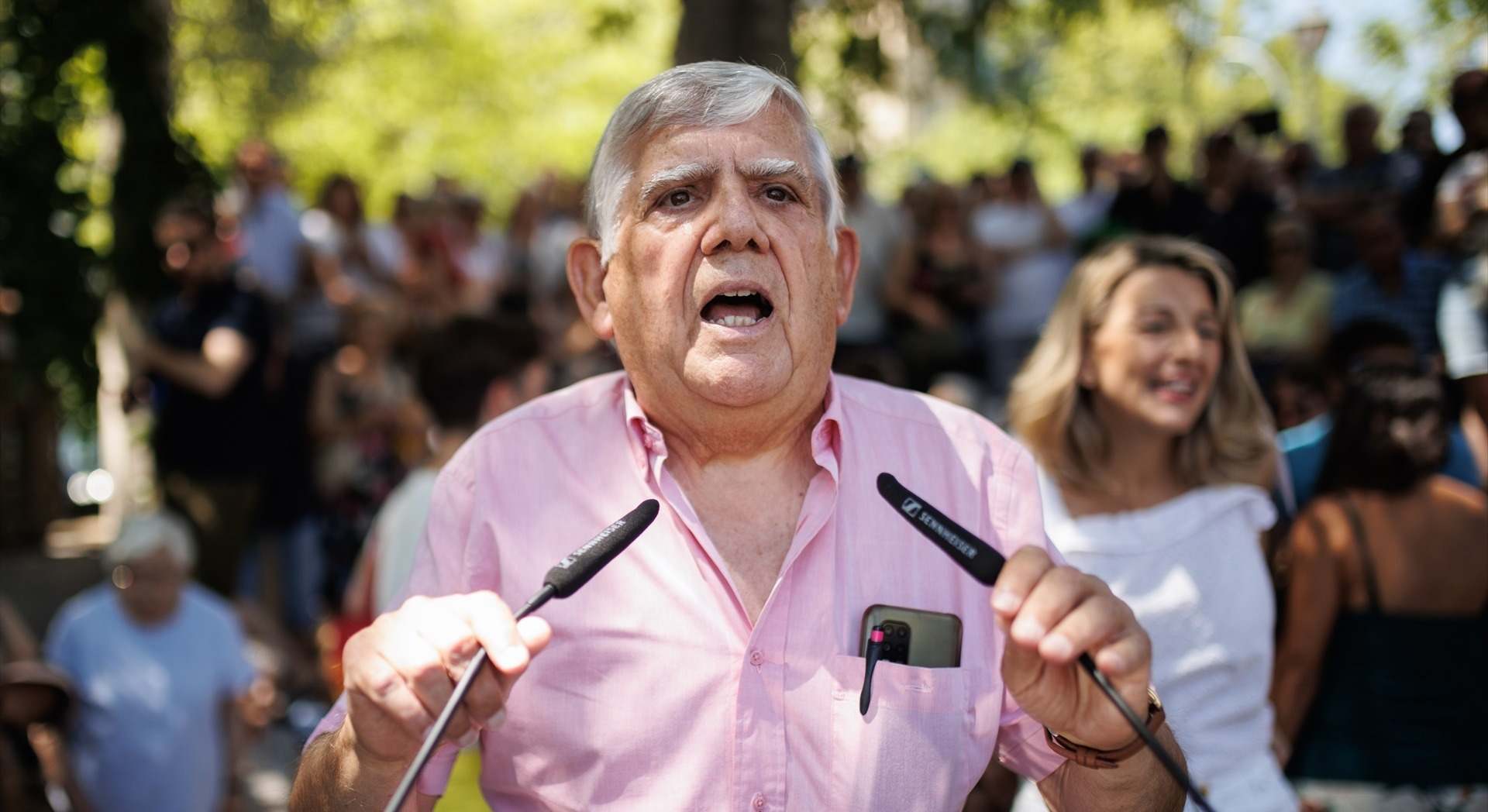 El concejal de Más Madrid, Felix López-Rey, participa en un acto del partido, a 24 de junio de 2023