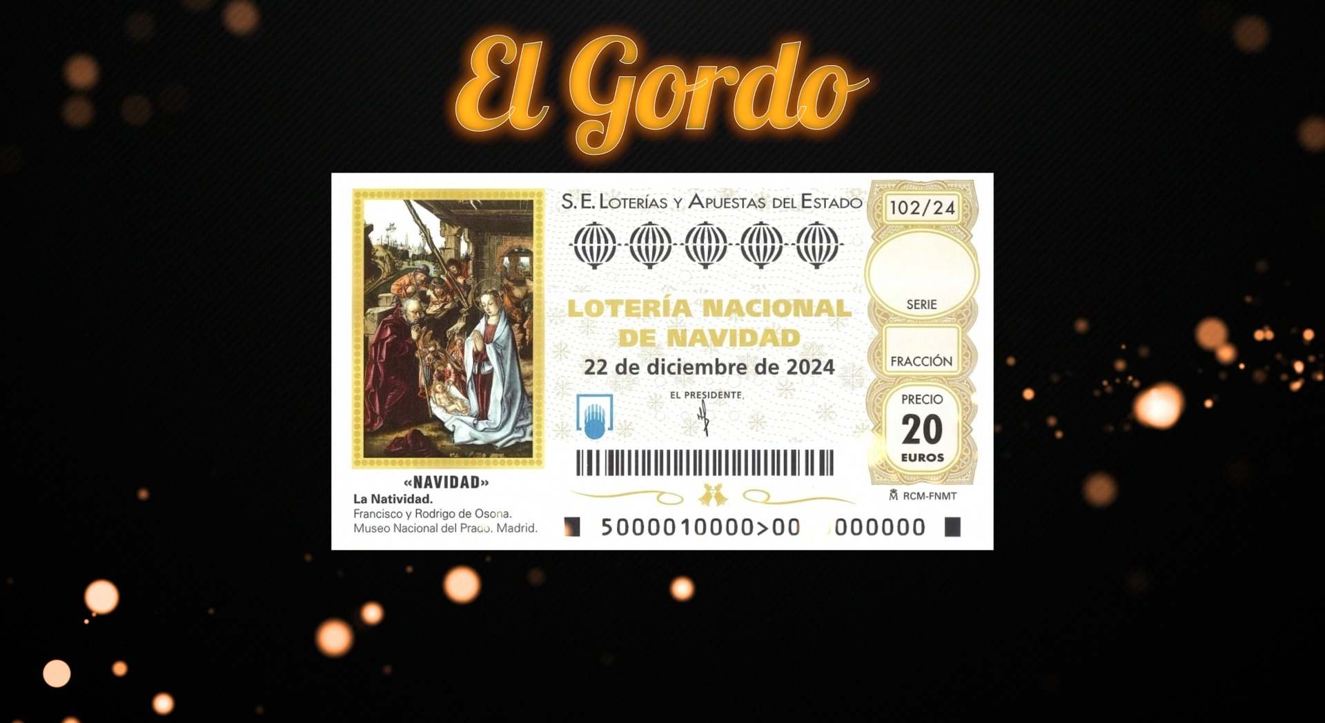 El 'Gordo' del sorteo de la Lotería de Navidad 2024