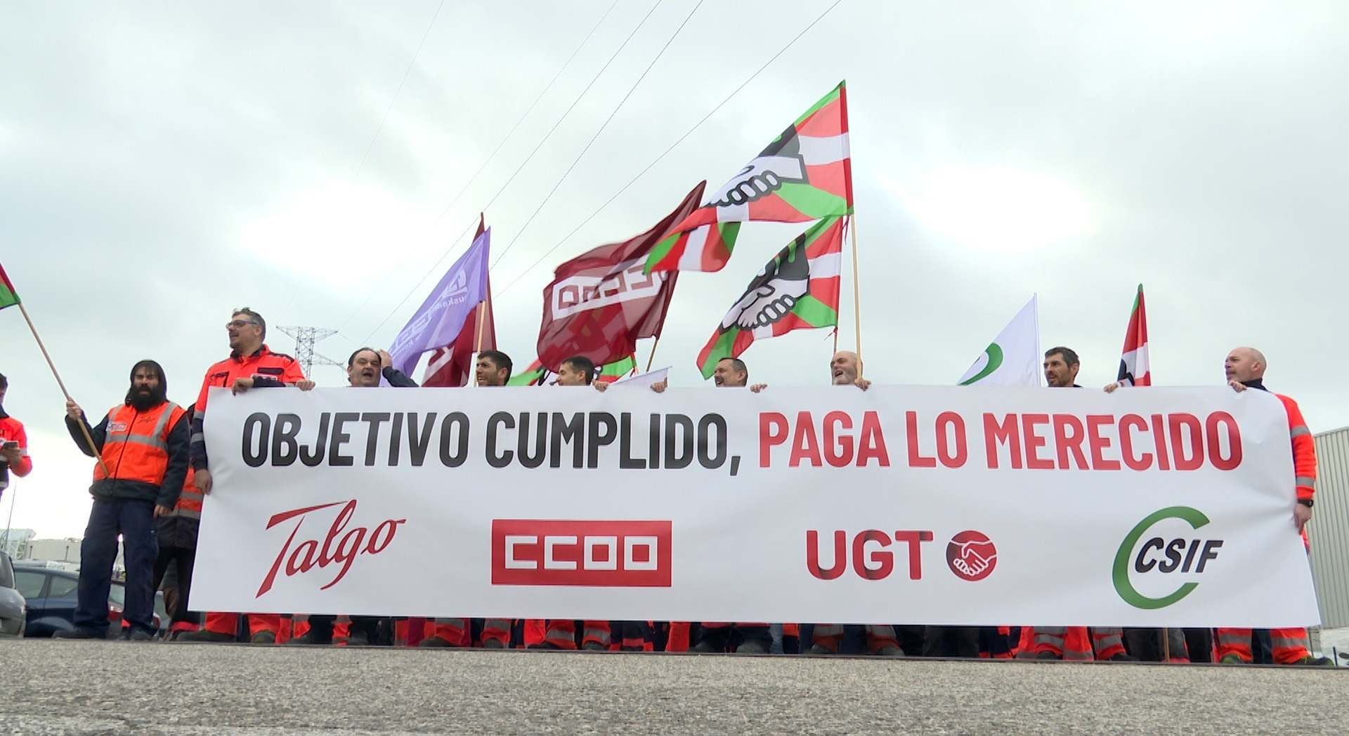 Movilizaciones en Talgo por el impago de la paga variable en enero. / Europa Press