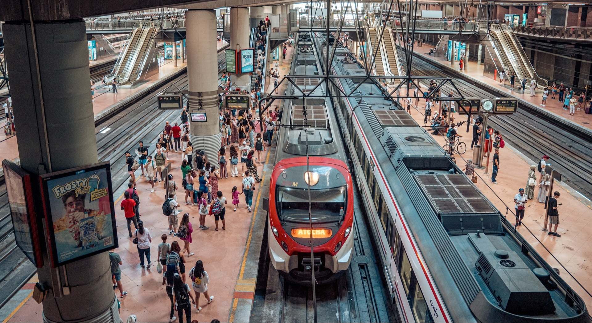 Trenes de Cercanías en Atocha