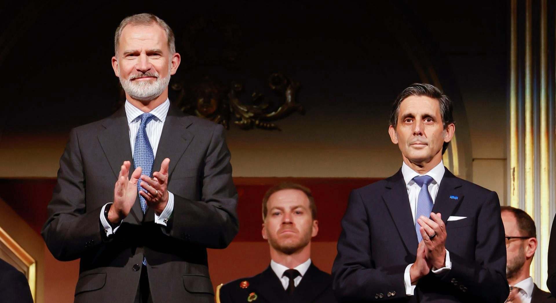 El Rey Felipe VI y José María Álvarez-Pallete, presidente del Grupo Telefónica.