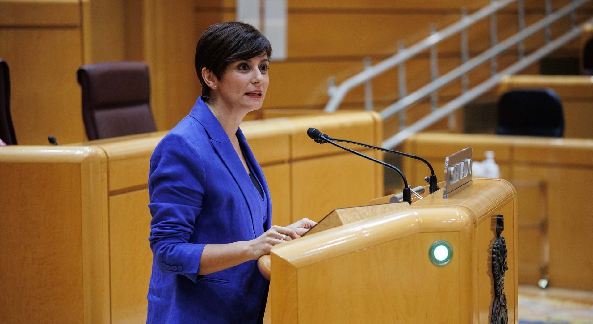 La ministra de Vivienda, Isabel Rodríguez, en el Senado este martes. / Europa Press