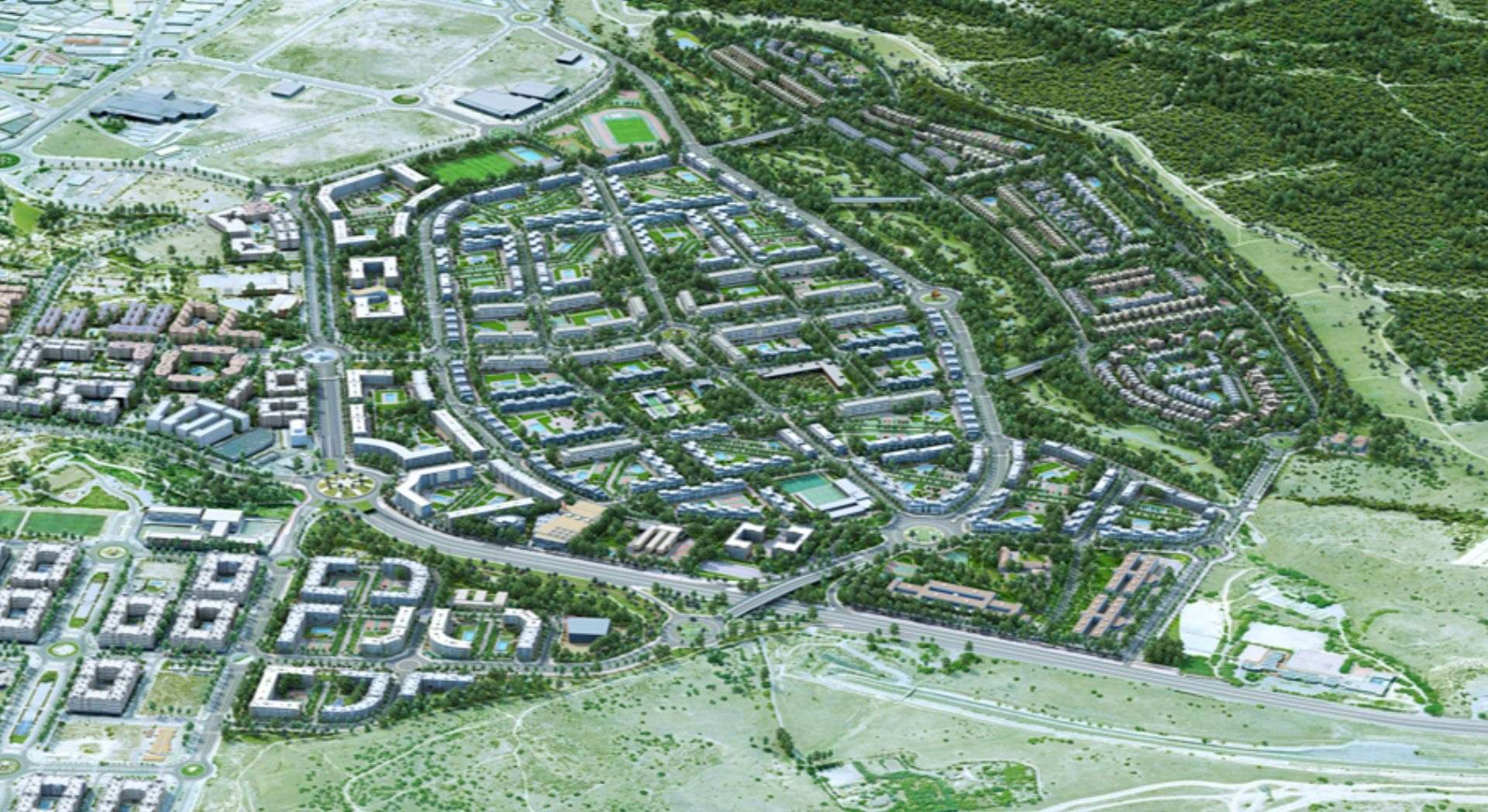 Desarrollo del futuro barrio de Valgrande, Alcobendas.