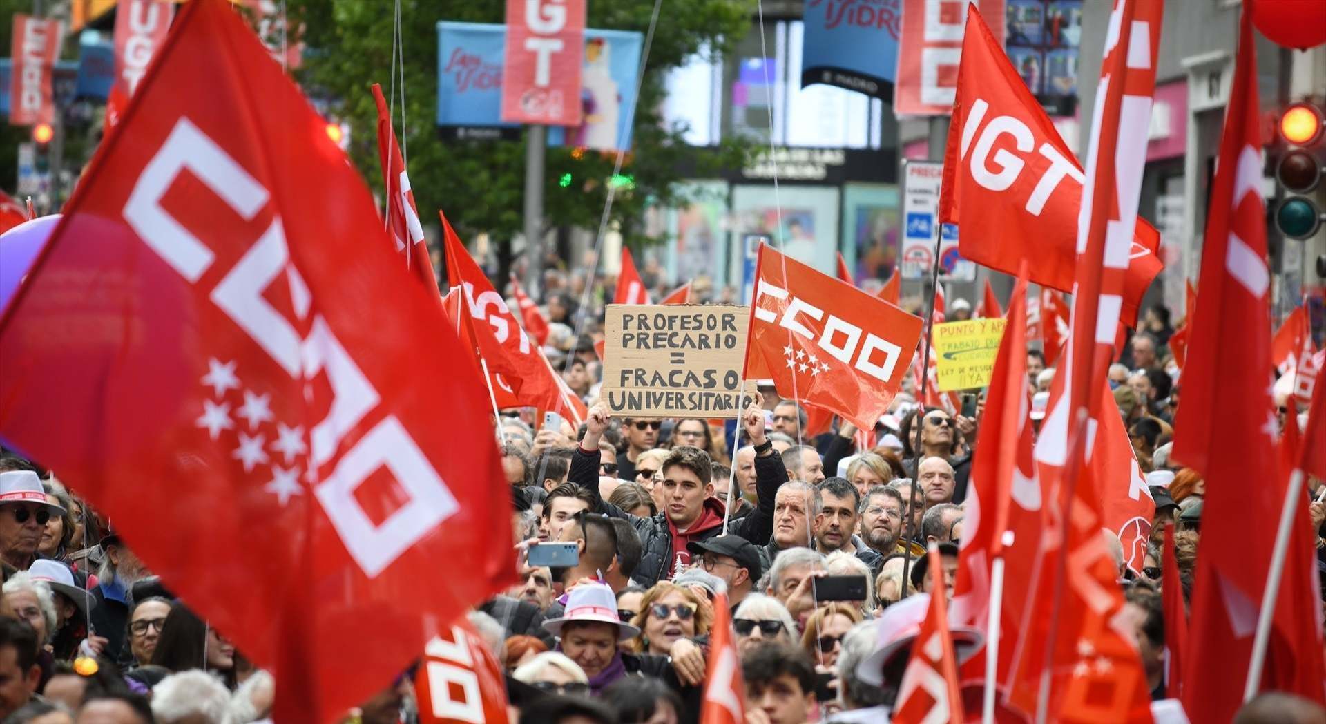Manifestación del 1 de mayo de 2024 en Málaga. Europa Press.