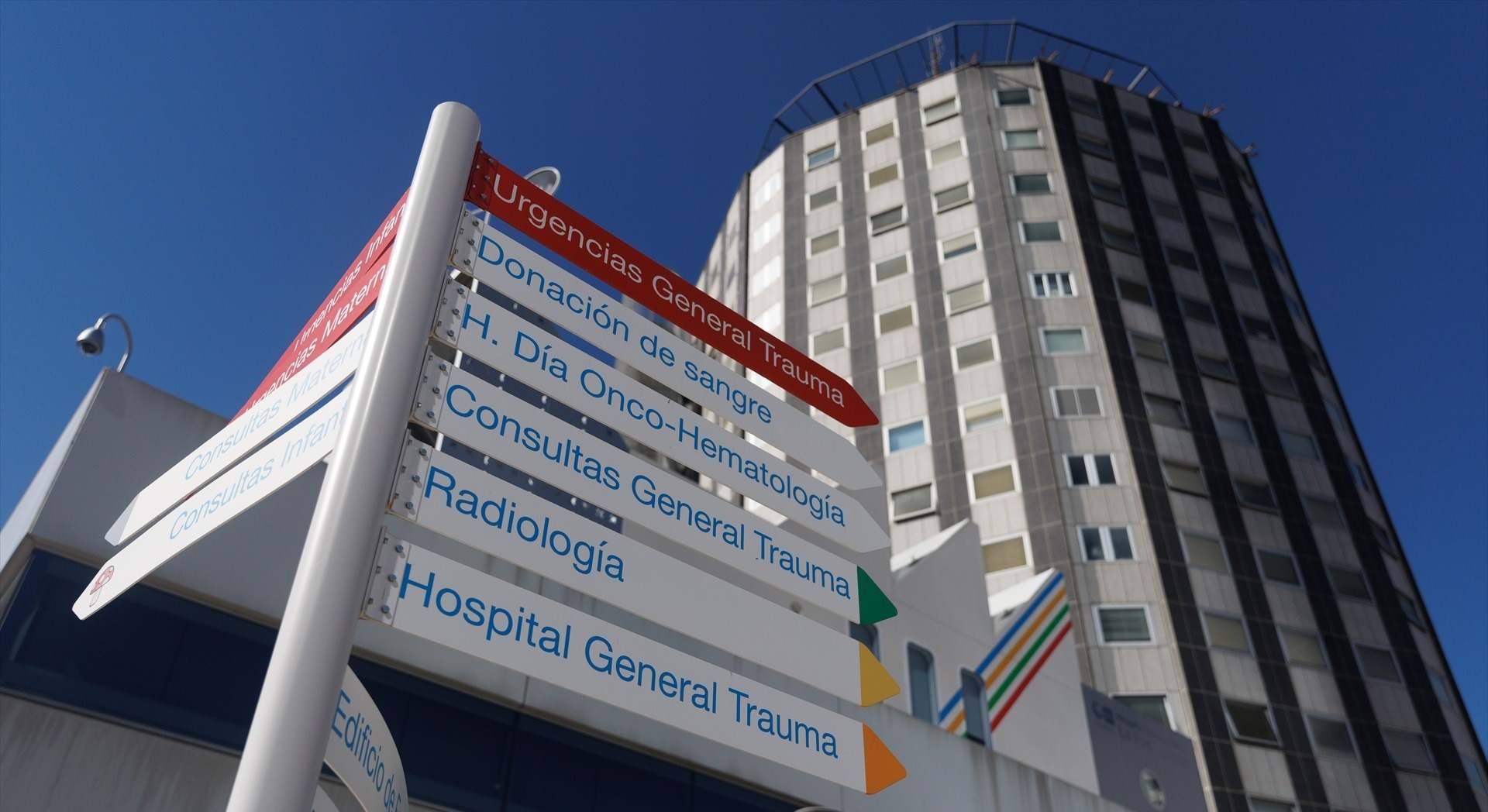 Señalización de consultas en el Hospital Universitario La Paz de Madrid