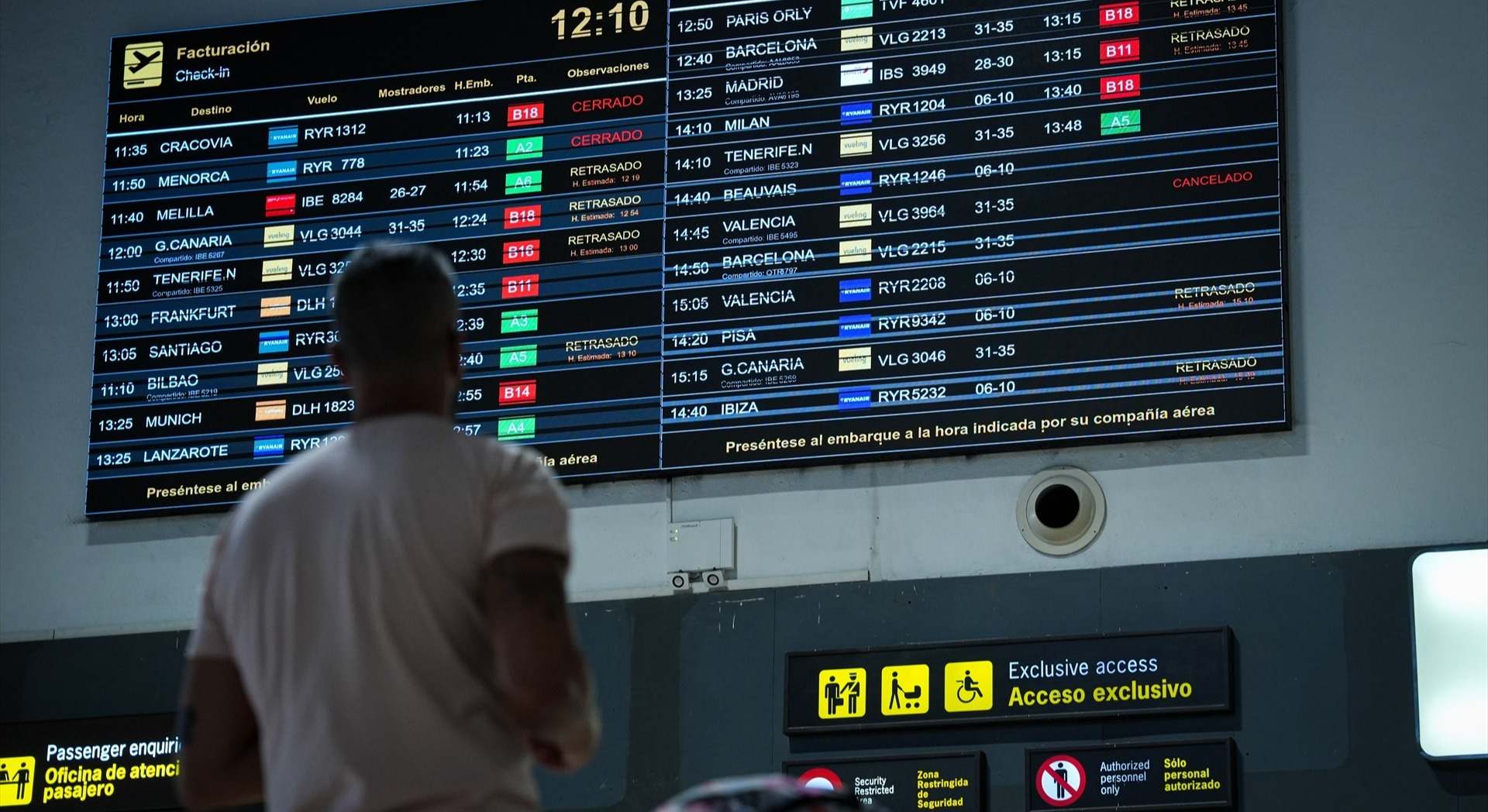 Vuelos demorados en el aeropuerto de Sevilla. María José López / Europa Press