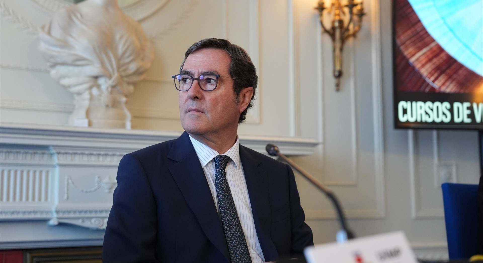 El presidente de CEOE, Antonio Garamendi. 