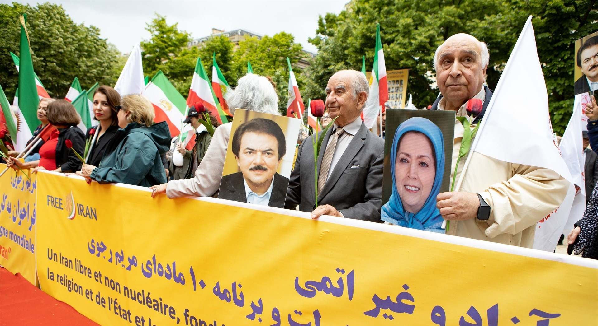 Manifestación en París (Francia) contra las ejecuciones en Irán