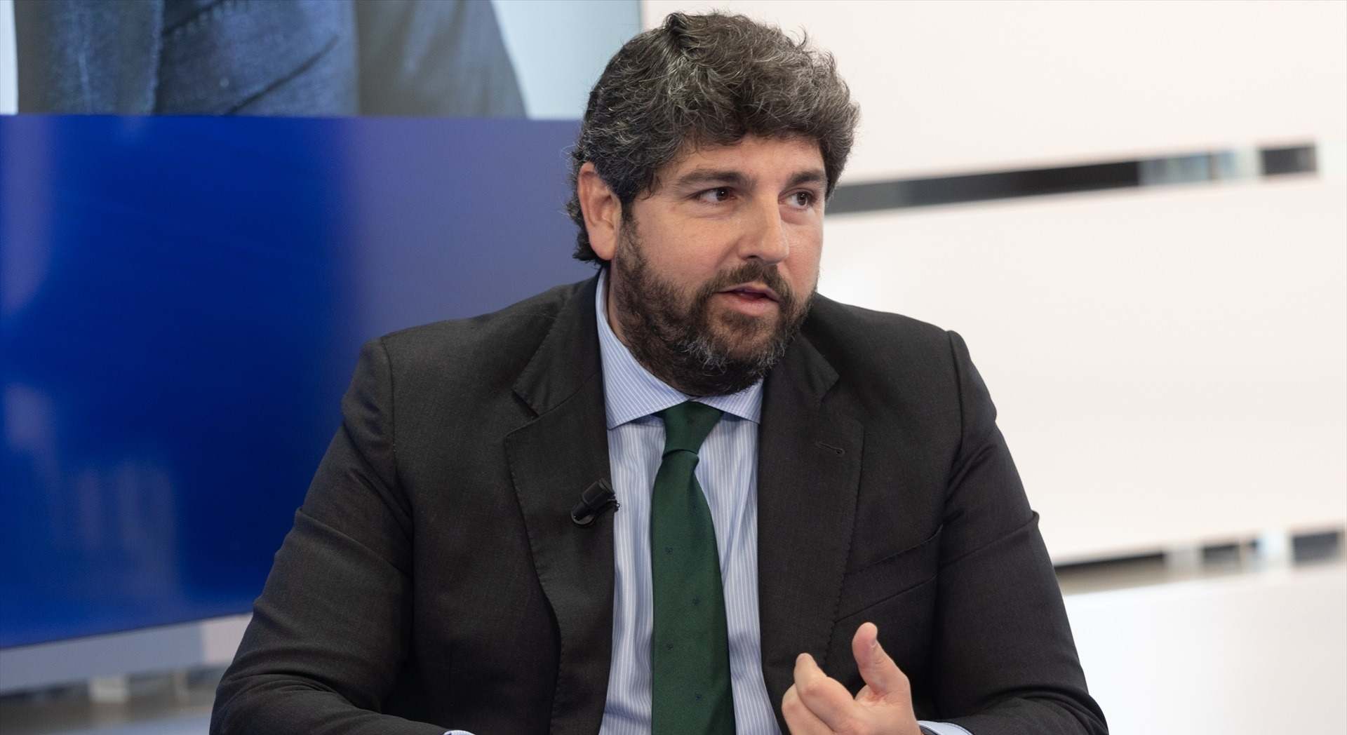 El presidente de la Región de Murcia, Fernando López Miras, durante su participación en el desayuno informativo de La Razón