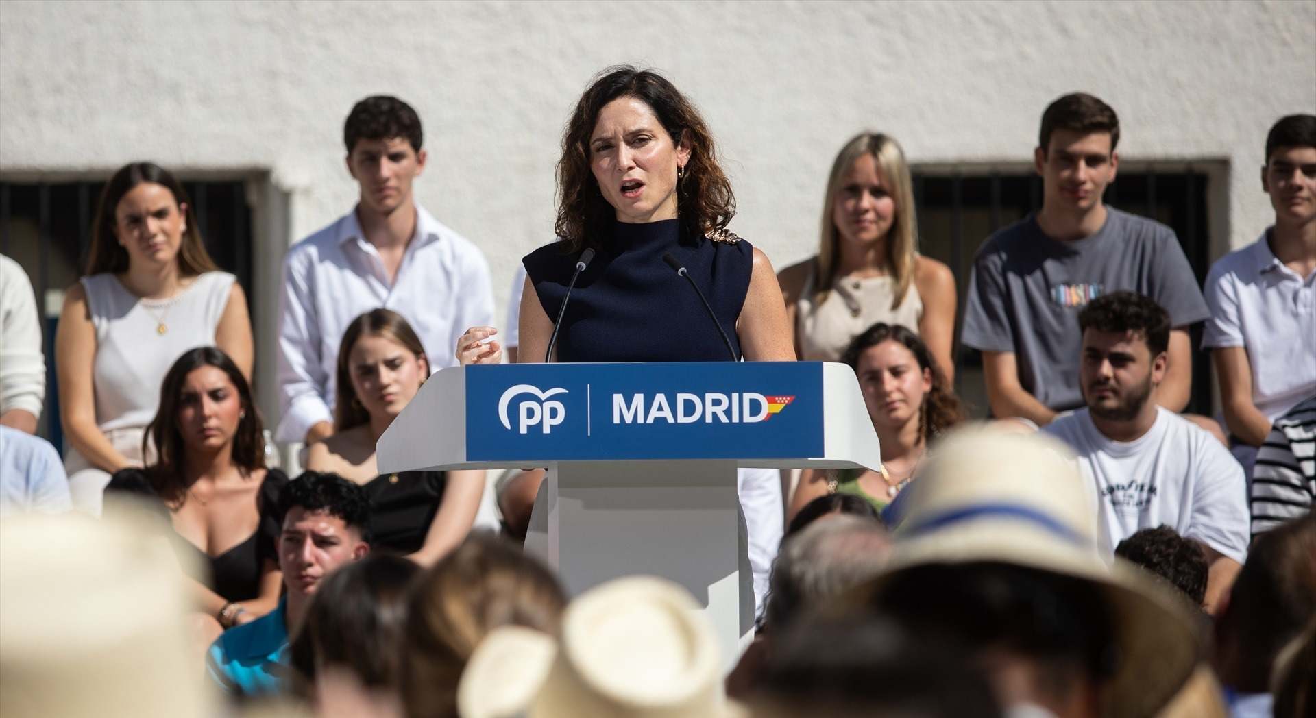 La presidenta del PP regional y de la Comunidad de Madrid, Isabel Díaz Ayuso, interviene en el inicio del curso político del PP de Madrid