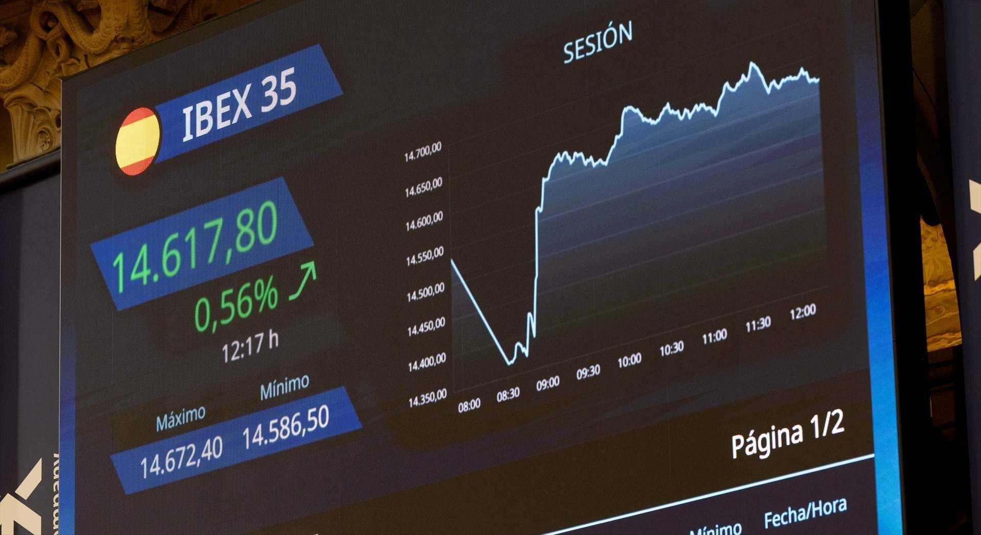 El Ibex el pasado 7 de agosto. Europa Press.