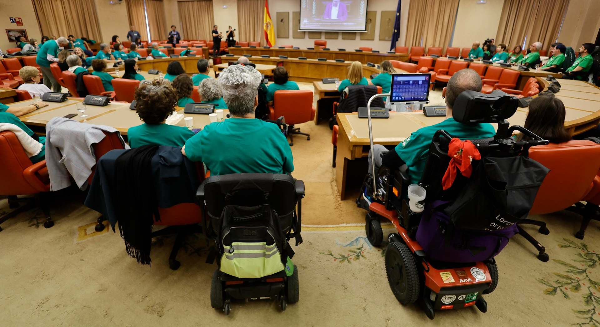 Enfermos de ELA en el Congreso.