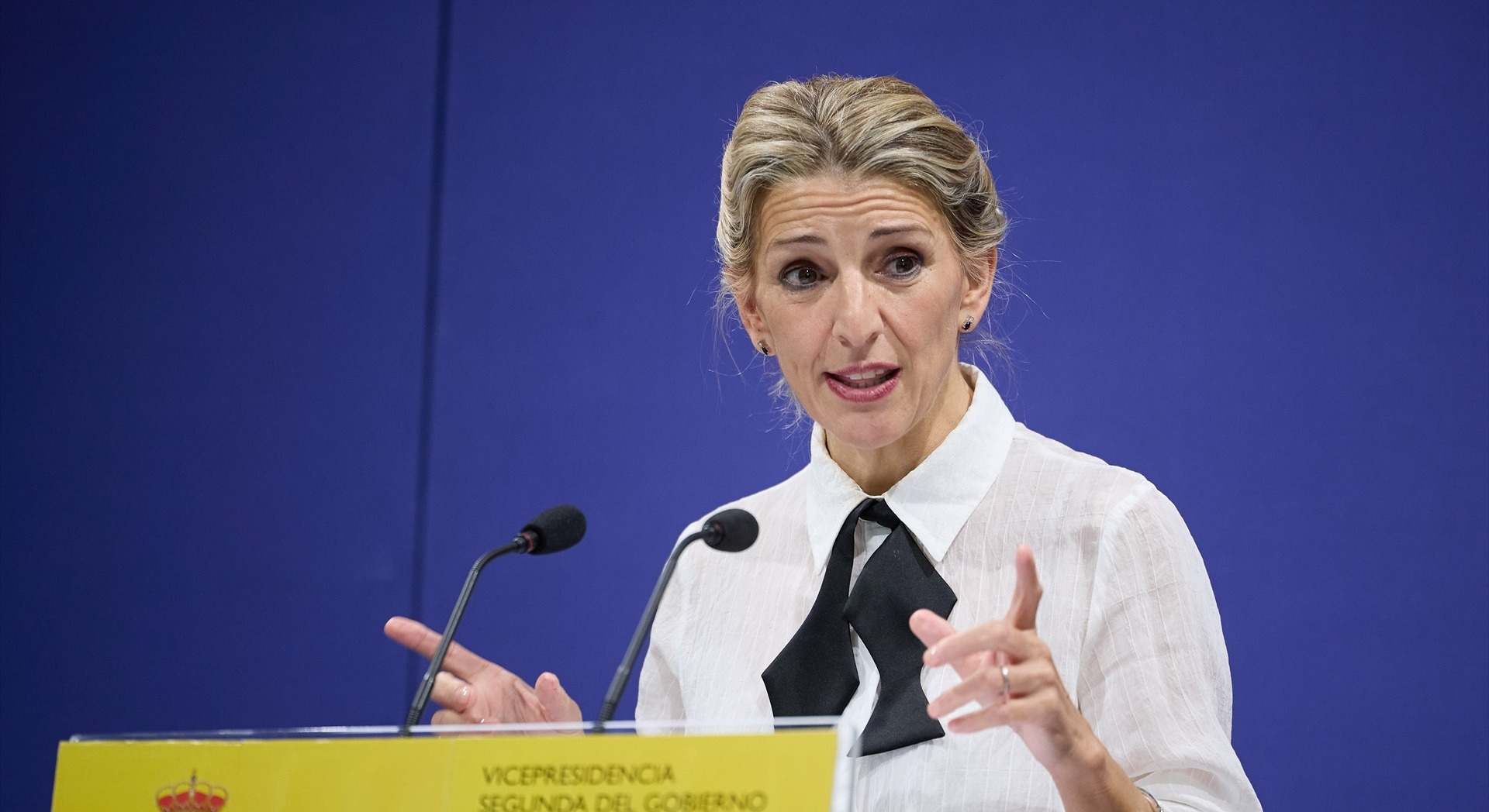 La ministra de Trabajo, Yolanda Díaz.