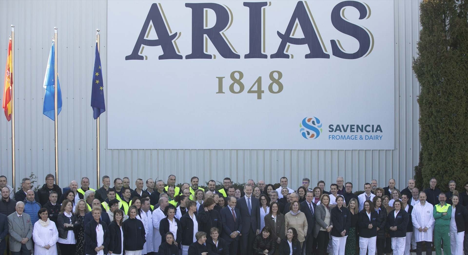 El Rey visita las instalaciones de Mantequerías Arias en Asturias por su 175 aniversario