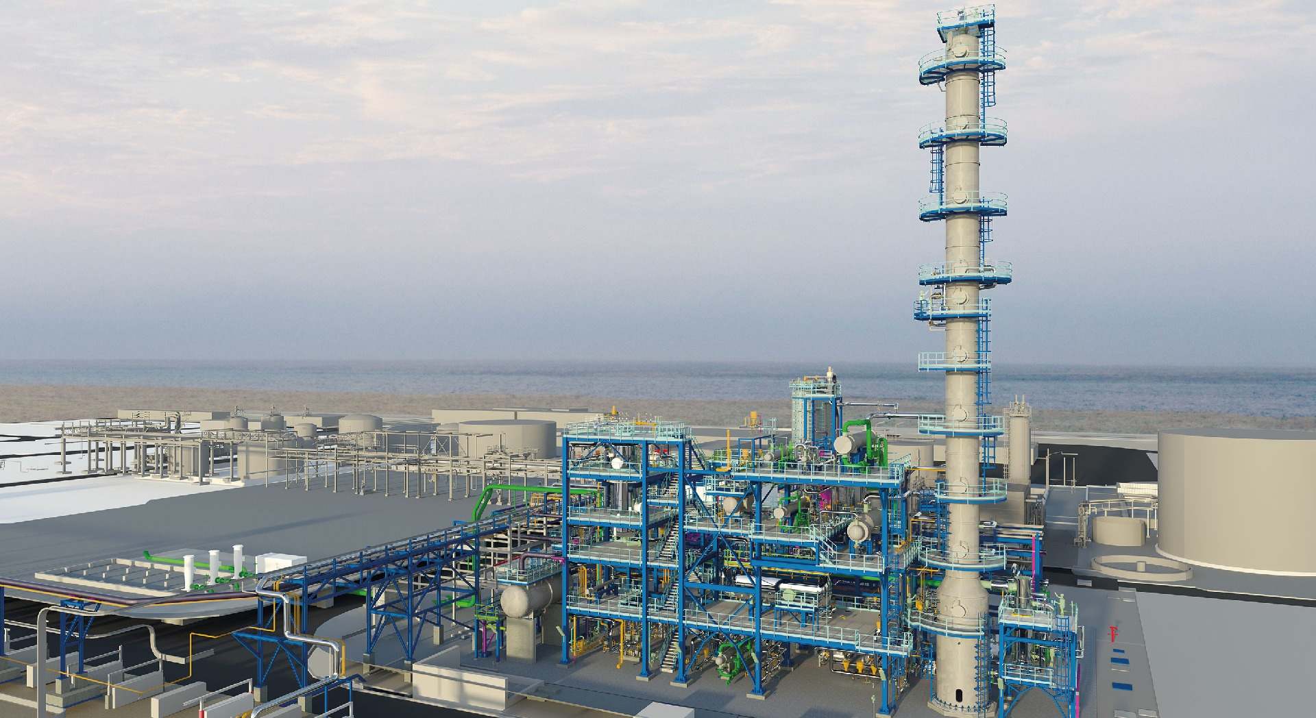 Aspecto que tendrá la planta el complejo industrial de Cepsa en Palos de la Frontera.