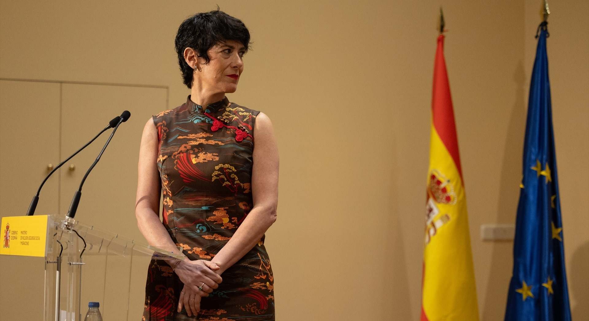 La ministra de Inclusión, Seguridad Social y Migraciones, Elma Saiz. Europa Press