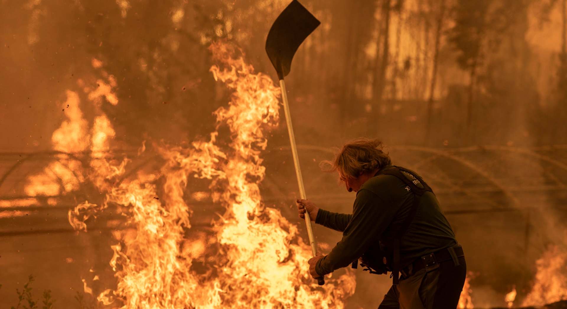 Extinción de incendio en Ourense