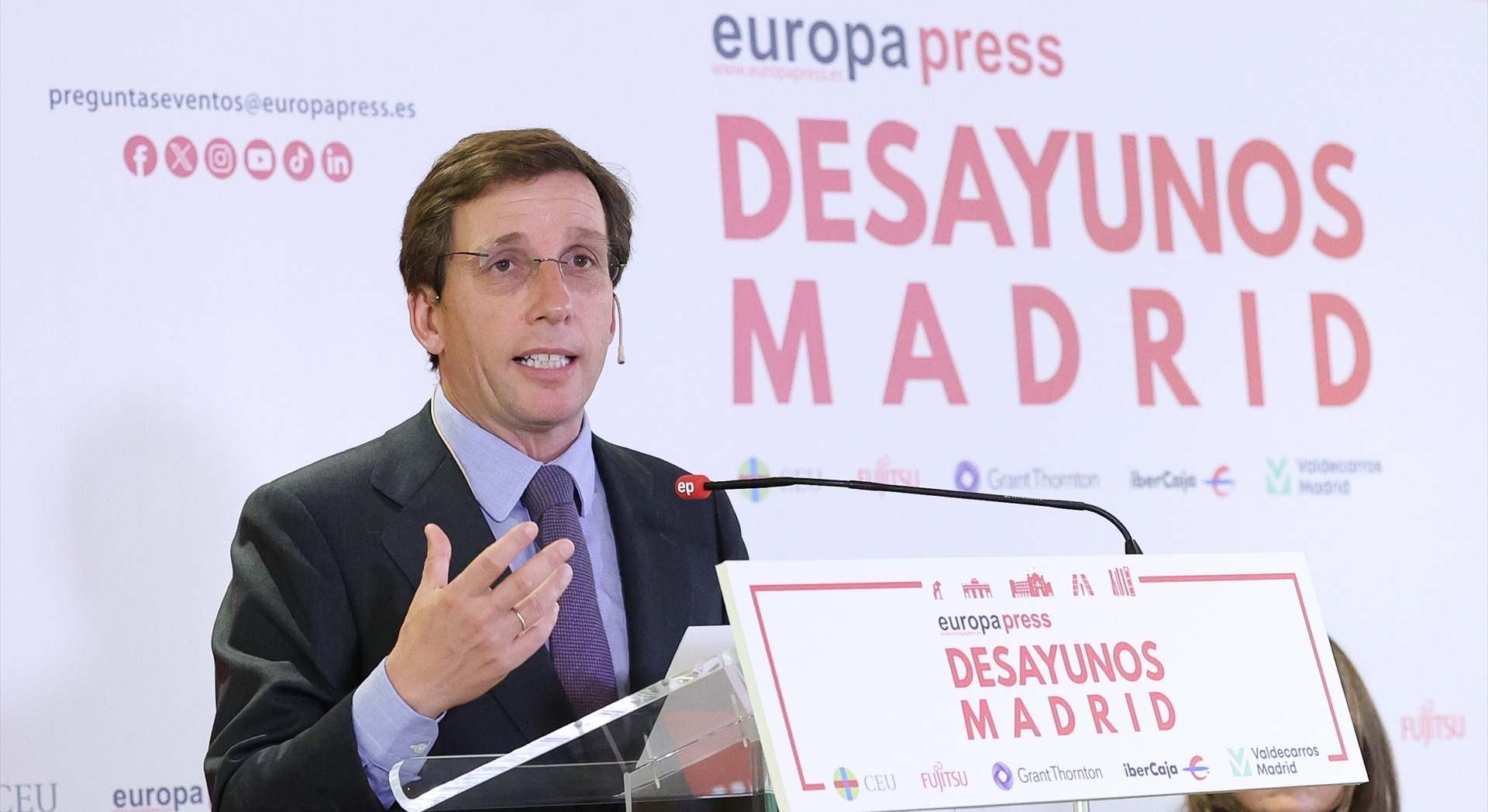 Almeida protagoniza un Desayuno Madrid de Europa Press