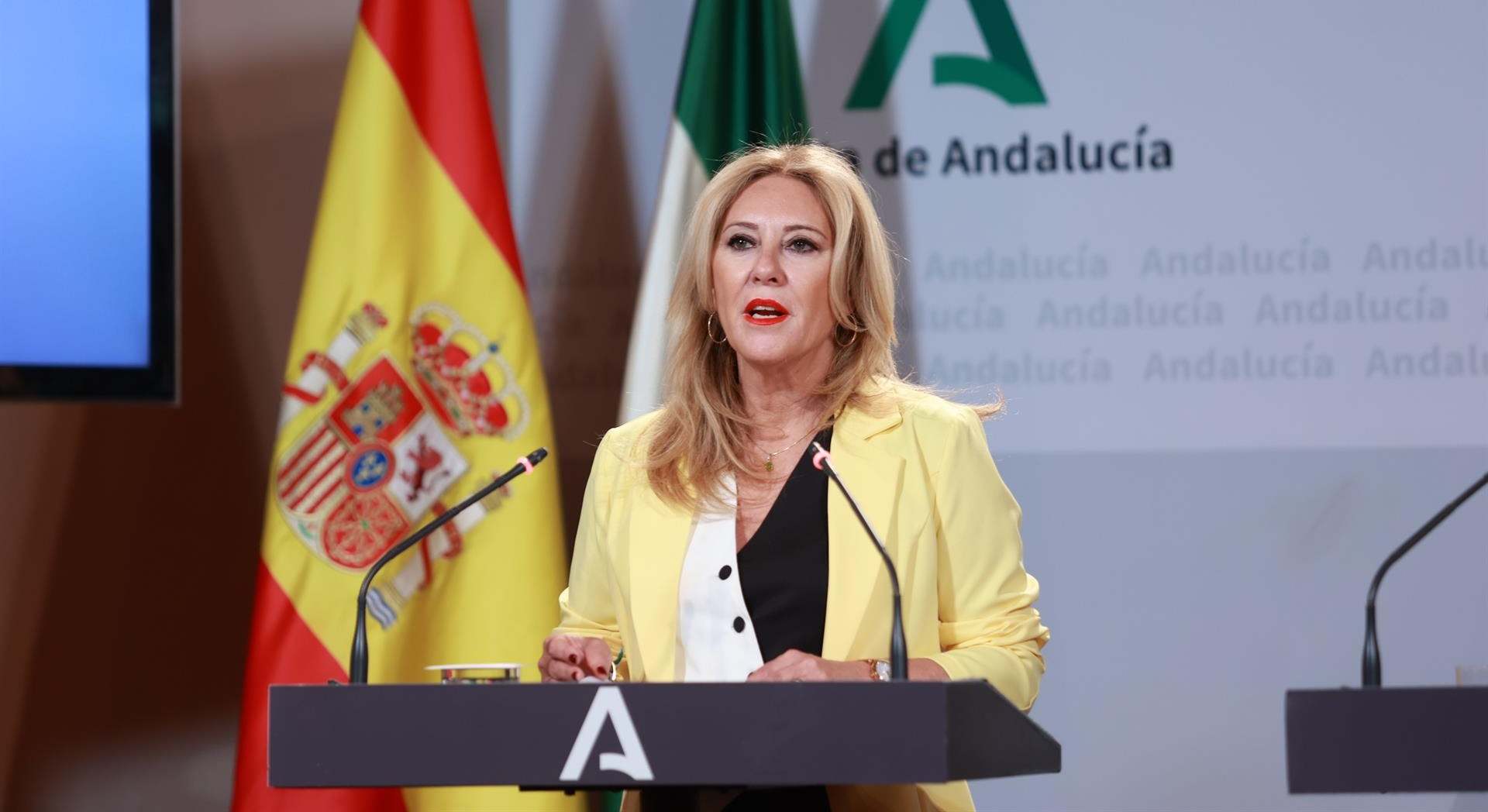 Carolina España, portavoz del Gobierno andaluz y consejera de Economía y Hacienda.