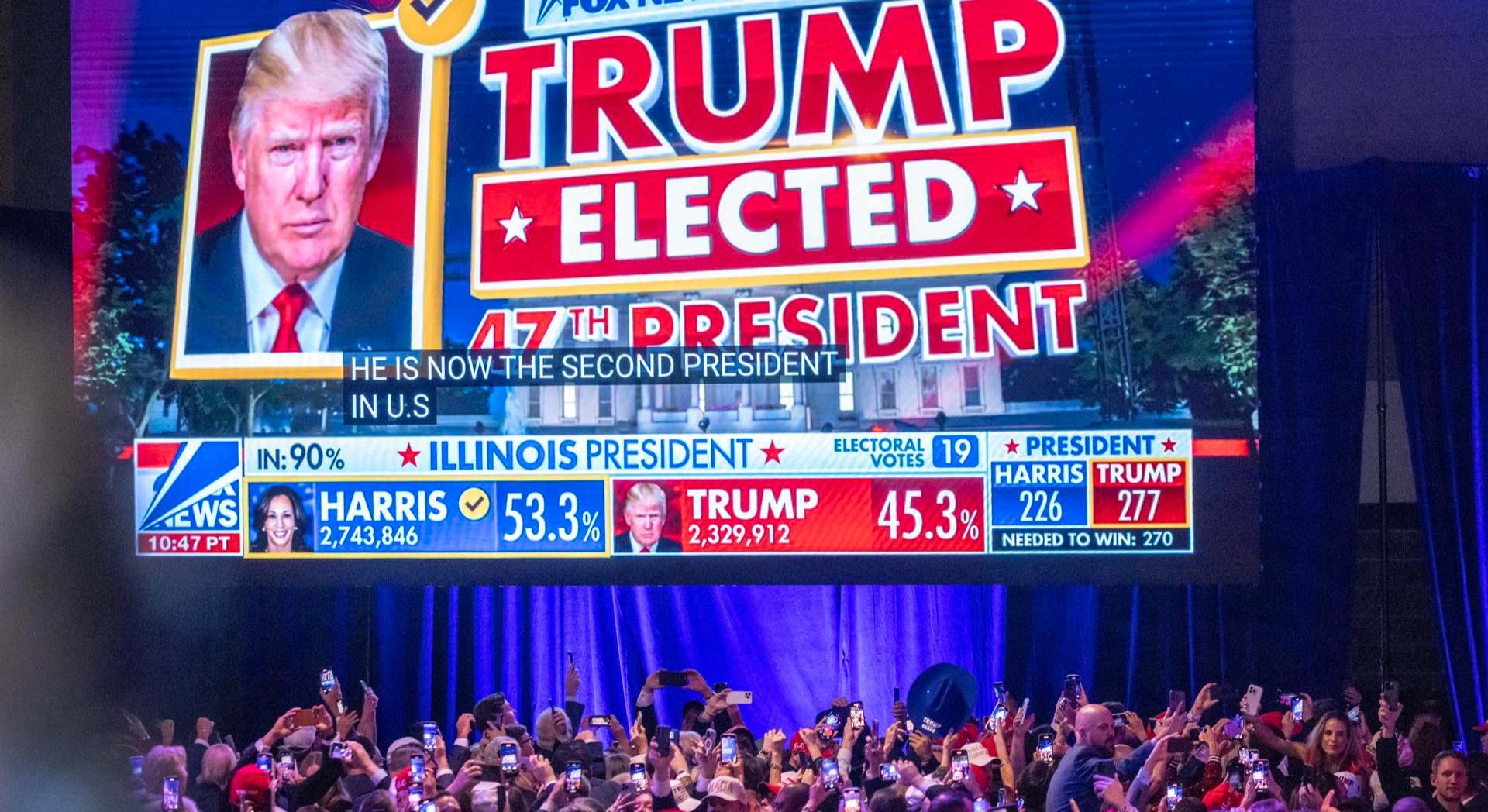 Seguidores republicanos celebran la victoria de Donald Trump en Florida. EFE/EPA/CRISTOBAL HERRERA-ULASHKEVICH