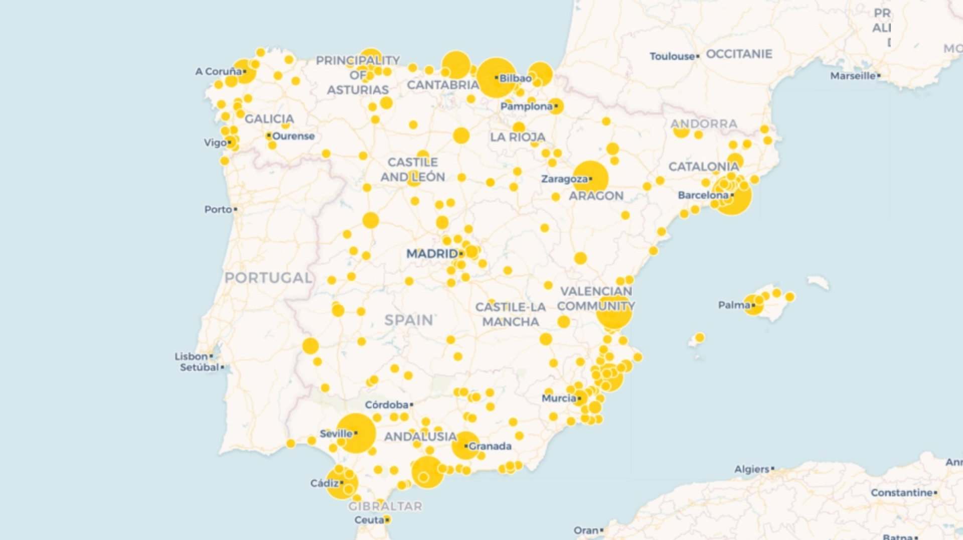 Ciudades donde más veces ha tocado el Gordo. / Foto: EP
