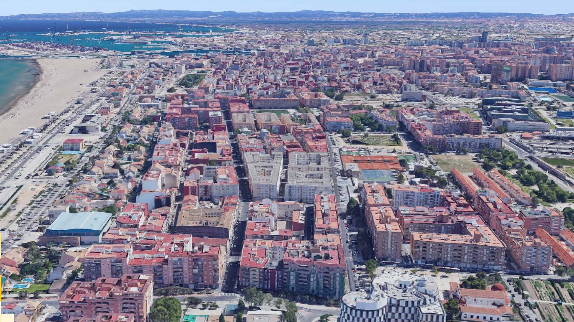 Barrio de La Malvarrosa en Valencia.