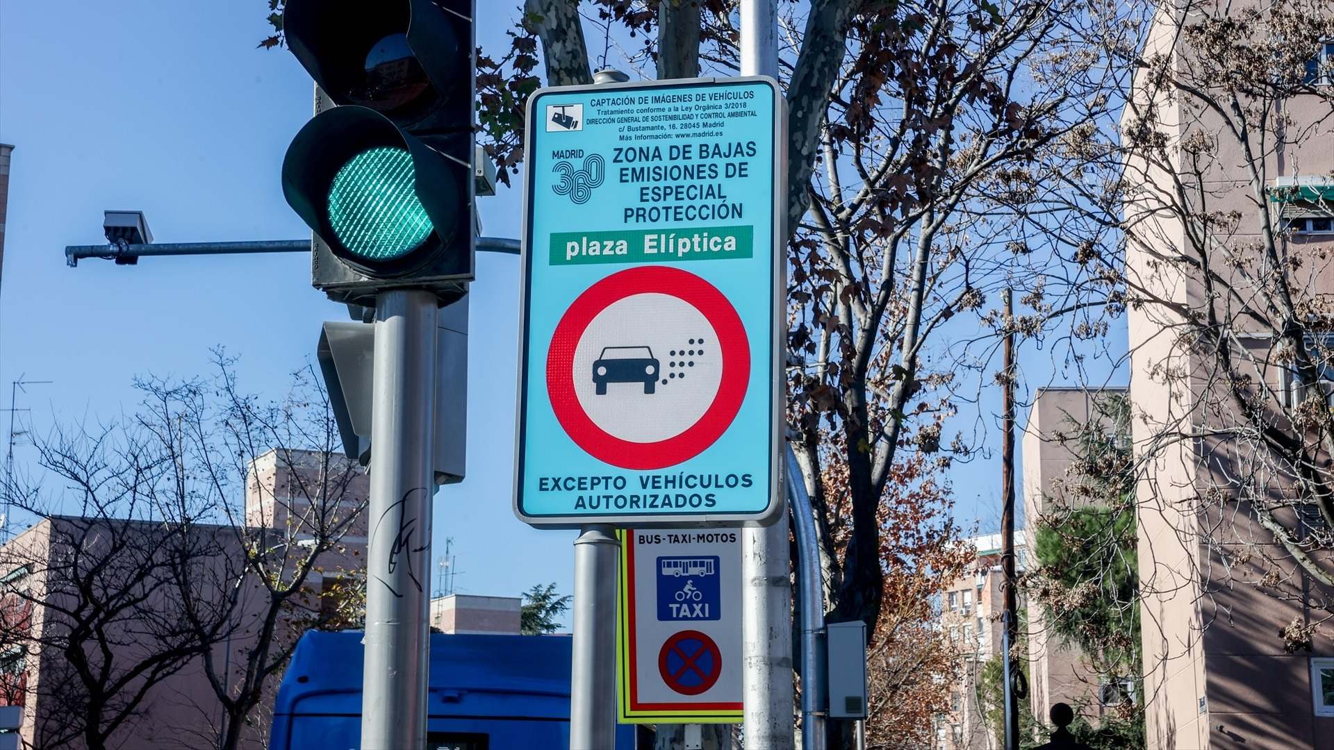 Zona de Bajas Emisiones de Madrid Plaza Elíptica coches sin etiqueta