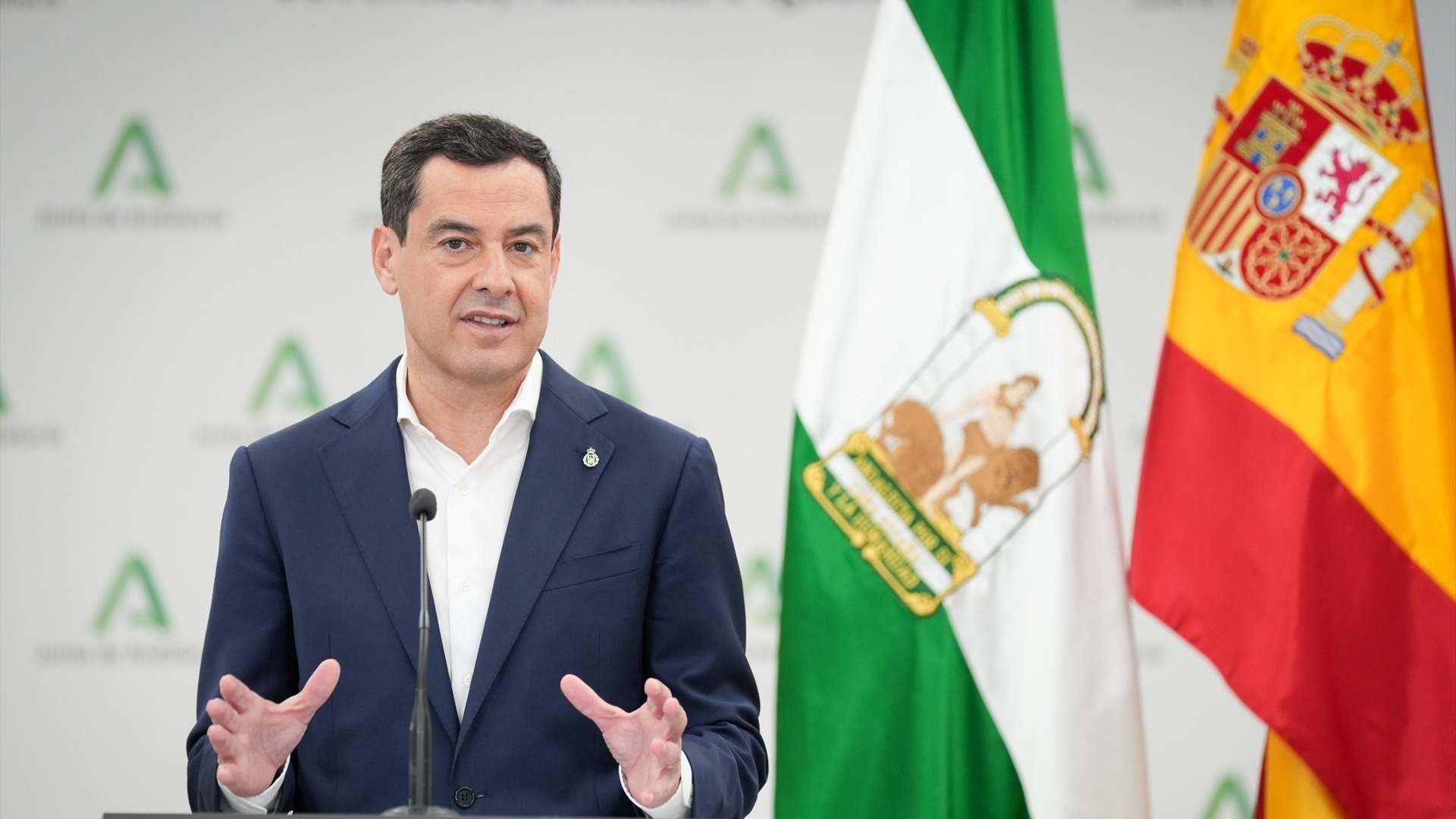 El presidente de la Junta de Andalucía, Juanma Moreno
