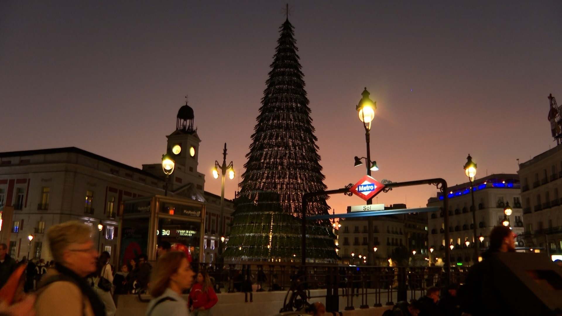 Estación de Metro de la Puerta del Sol, Madrid, en Navidad