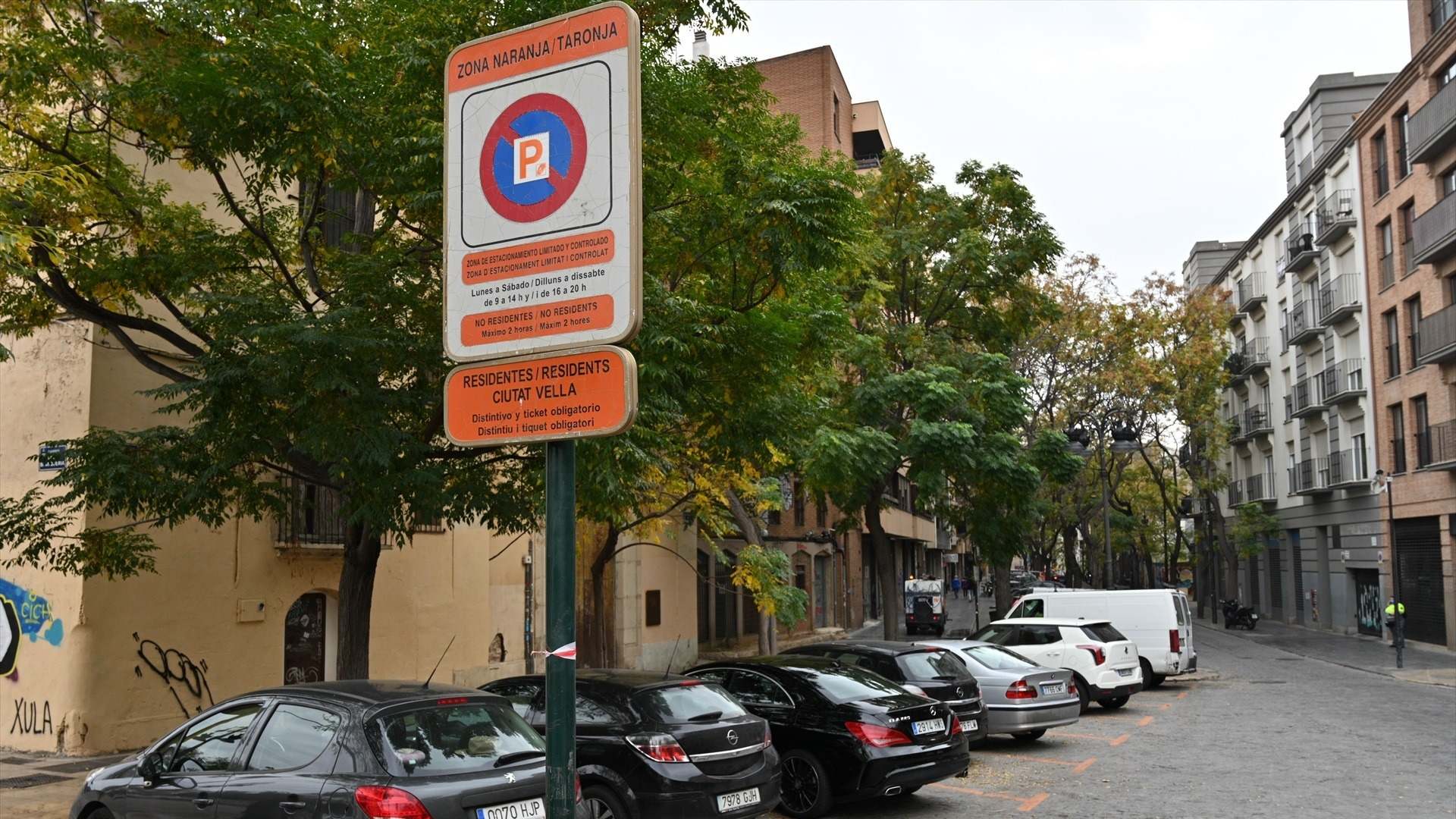Zona naranja de la ORA de Valencia