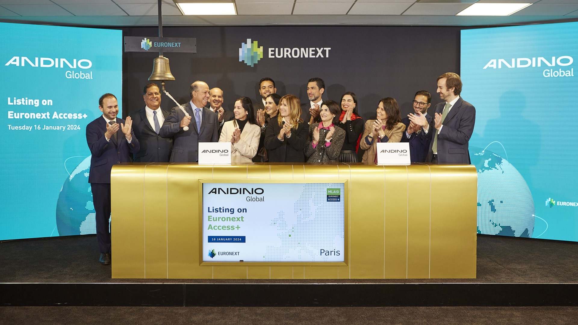 Arranque de cotización de Andino Global en Euronext.