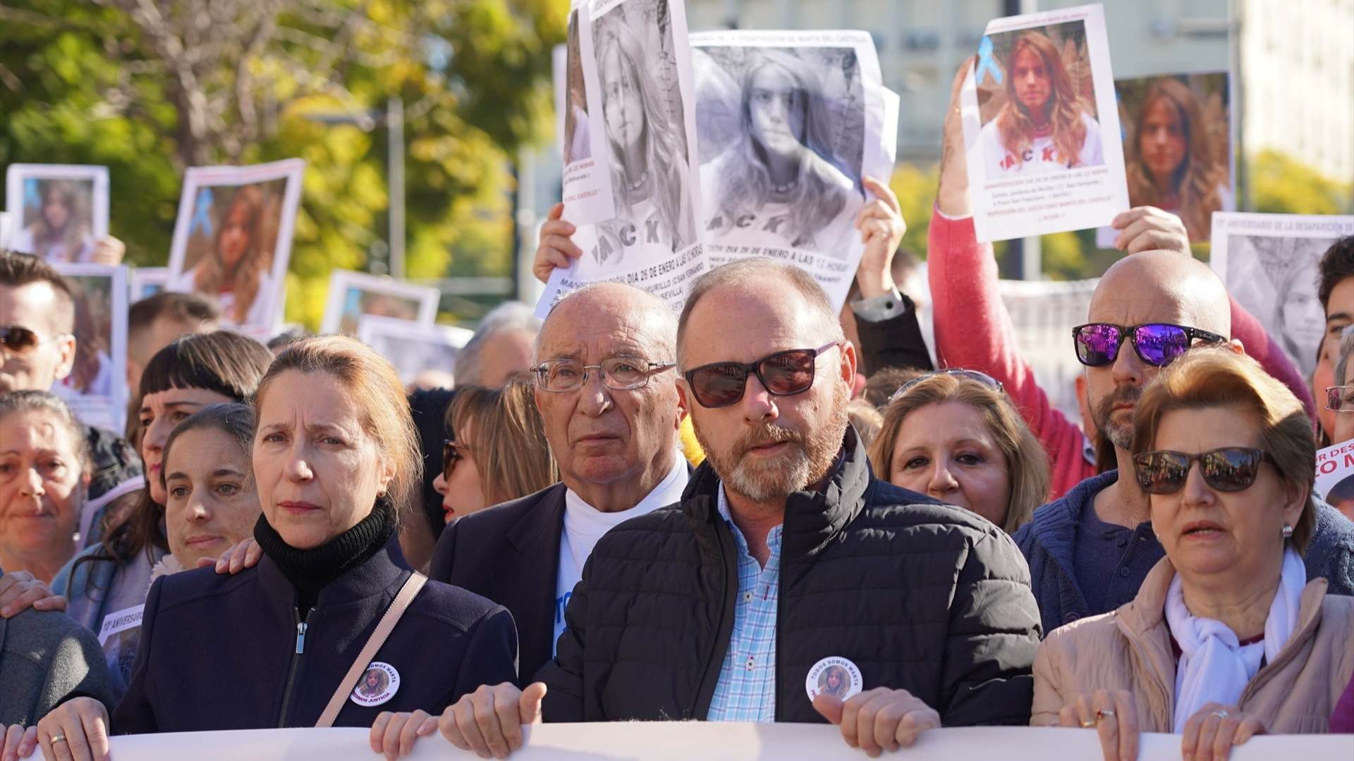 Antonio del Castillo y Eva Casanueva, en la manifestación para exigir la repetición del juicio