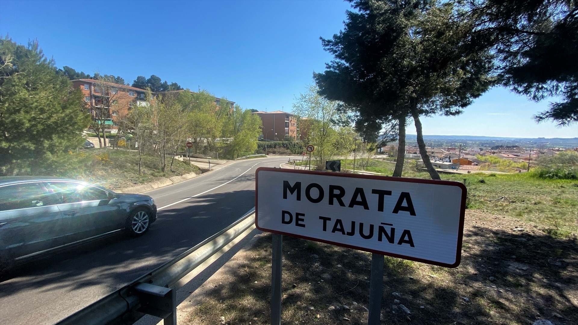 Cartel de entrada a Morata de Tajuña