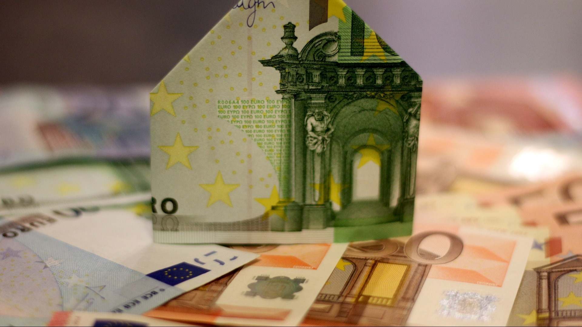 Billetes de euros.