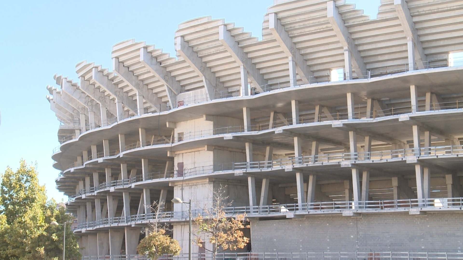 Imagen de las obras del Nou Mestalla.