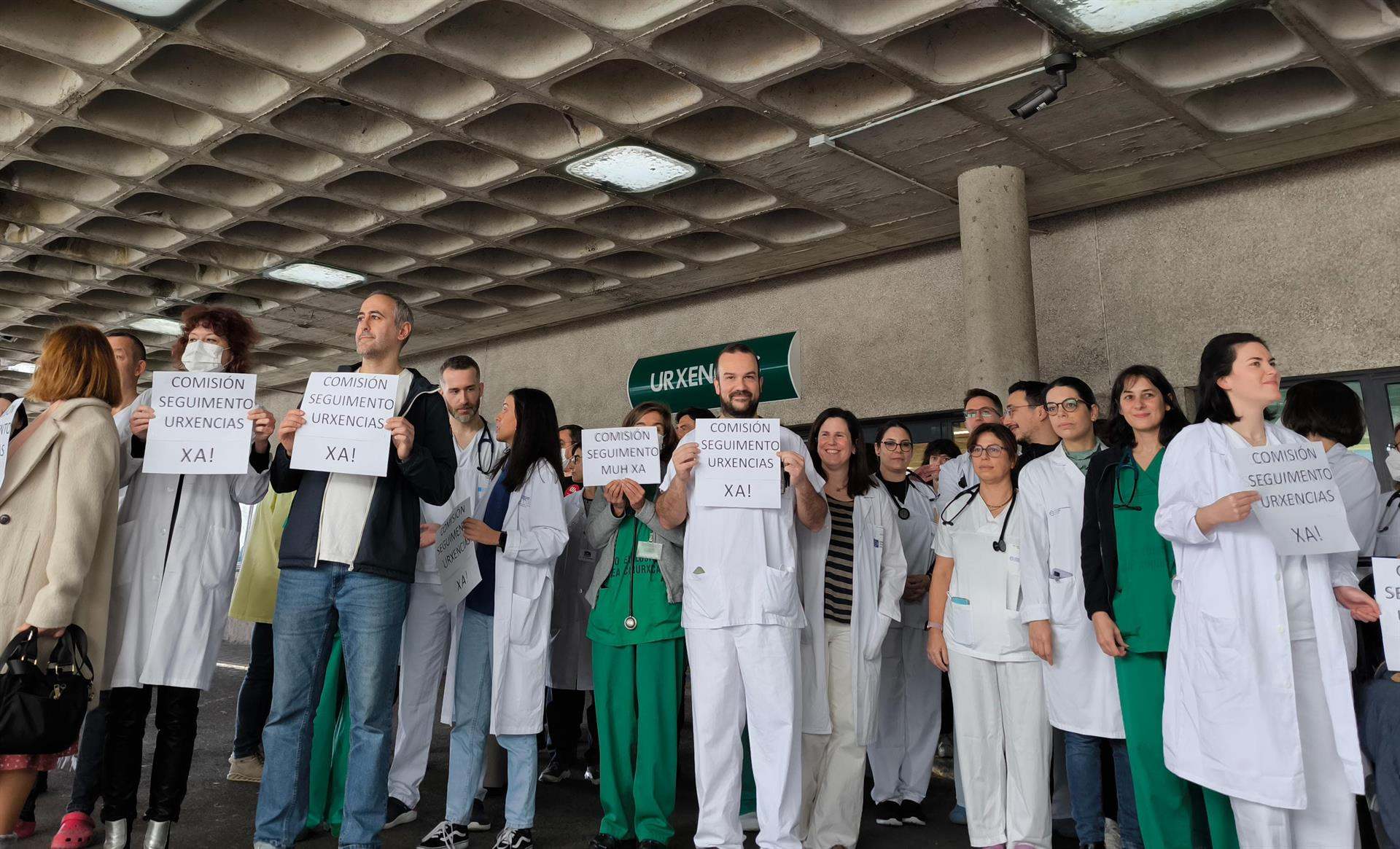 Médicos de hospitales gallegos del servicio de urgencias.