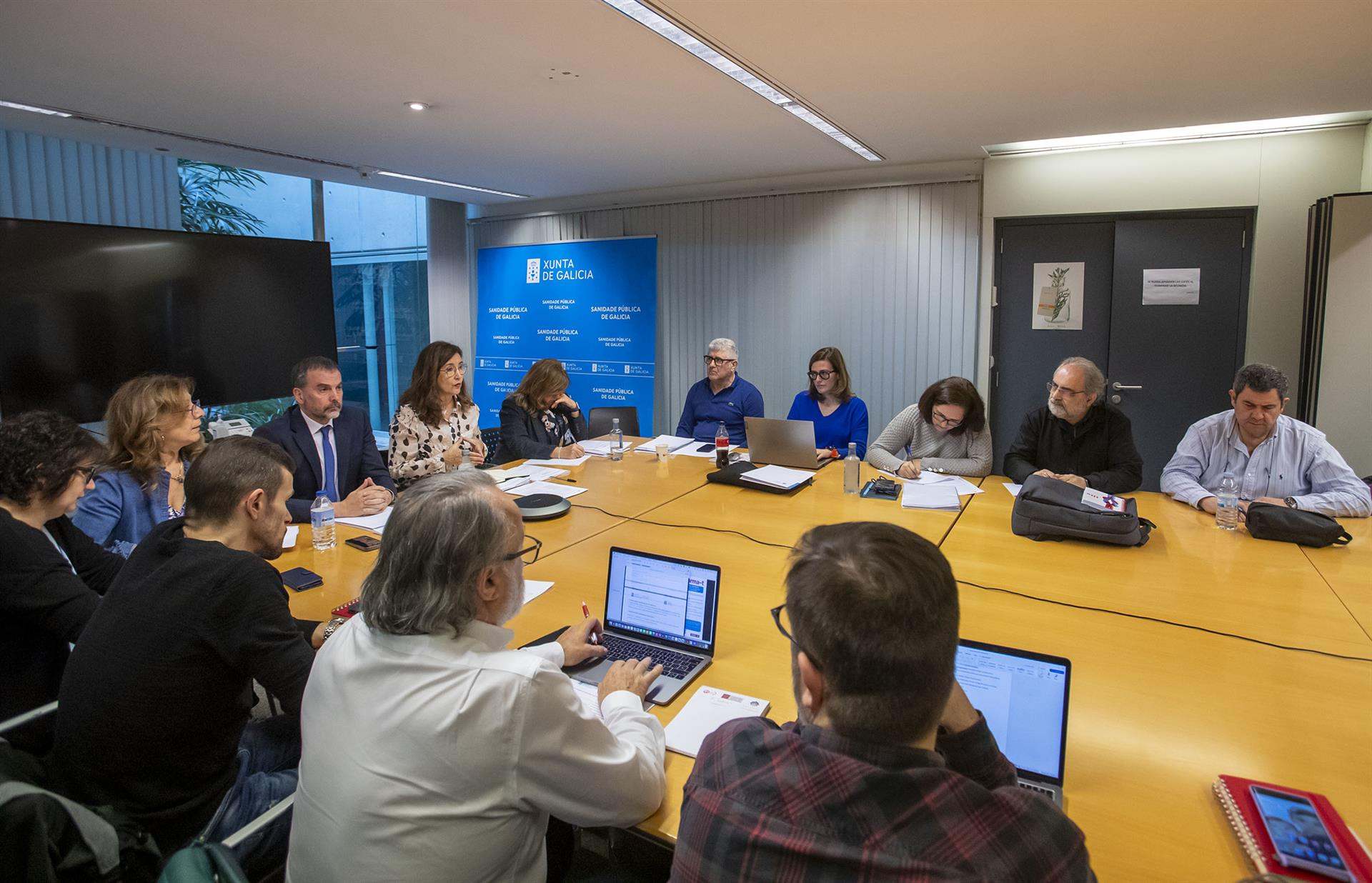 La directora xeral de Recursos Humanos del Sergas, Ana Comesaña, preside la reunión de la Mesa Sectorial de Sanidade..