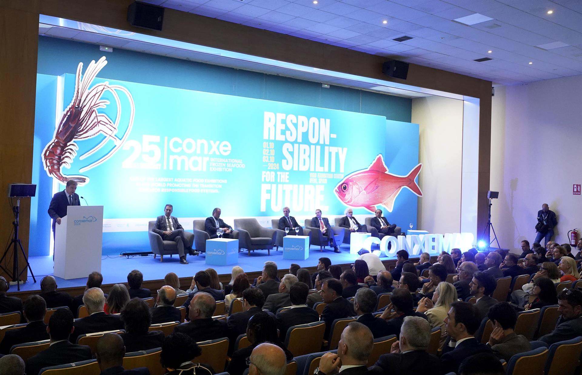 En la imagen, acto de inauguración de la Feria Internacional de Productos del Mar Congelados (Conxemar) en Vigo.