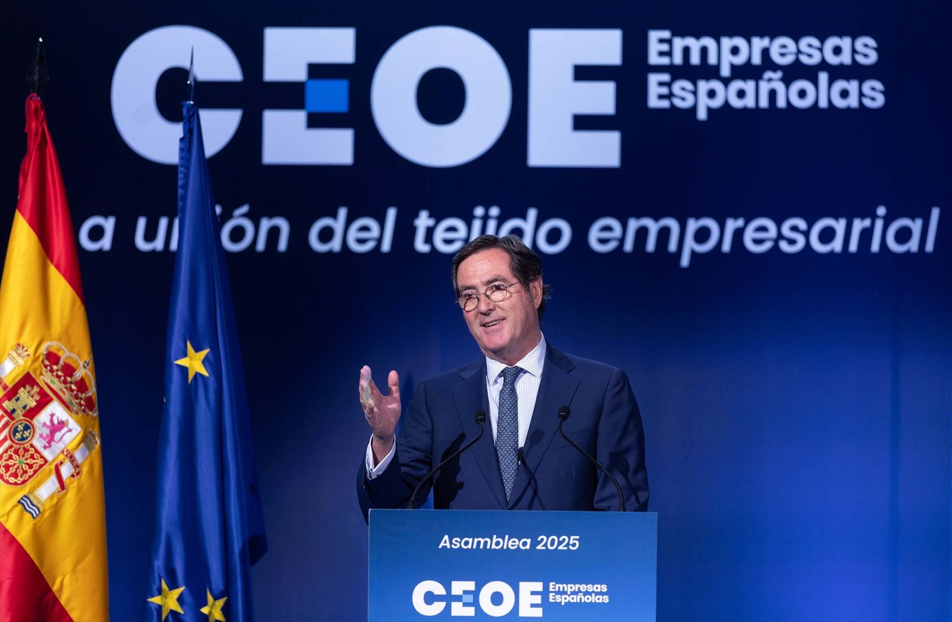 El presidente de CEOE, Antonio Garamendi.