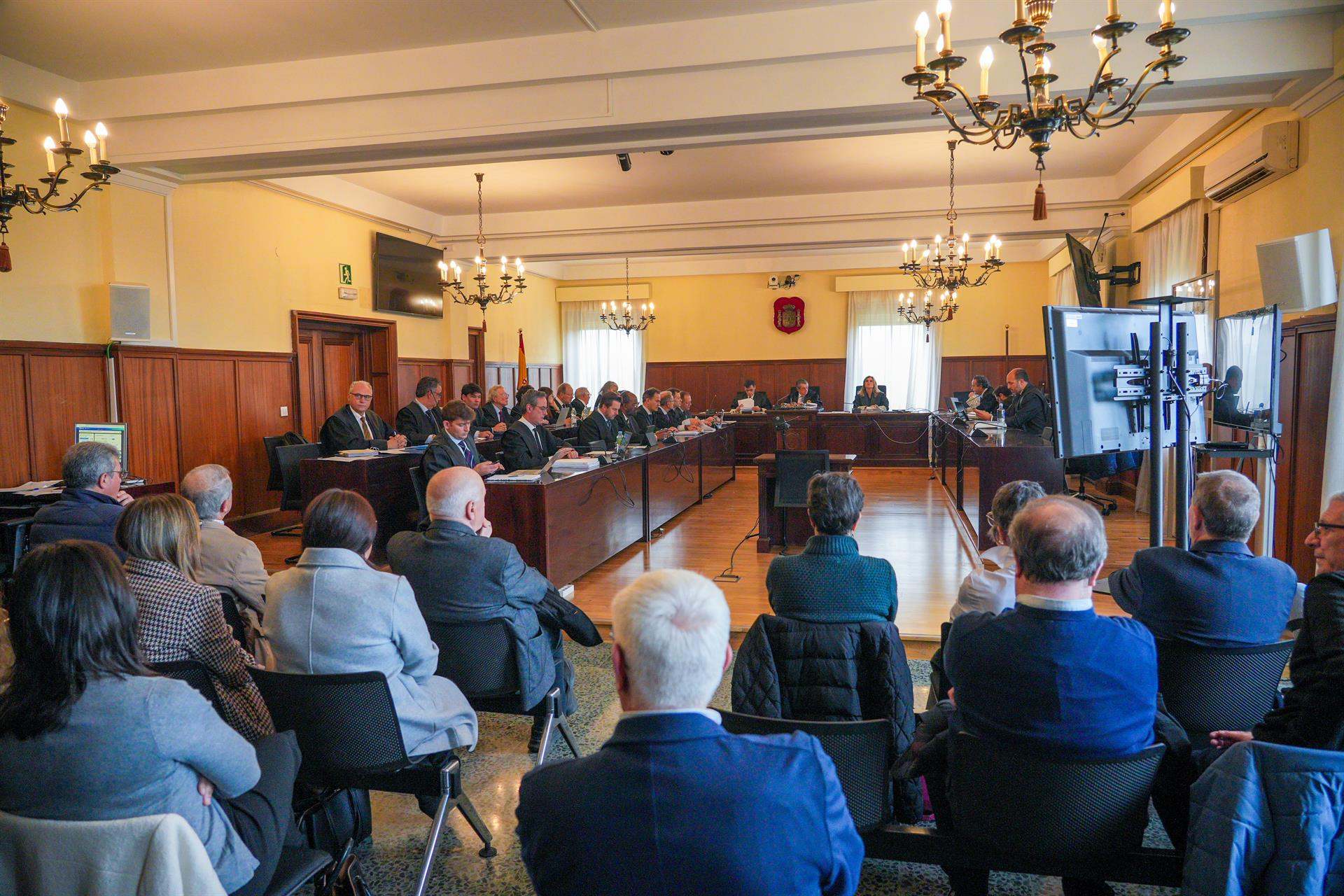Sala de vistas de la Audiencia de Sevilla durante el juicio.