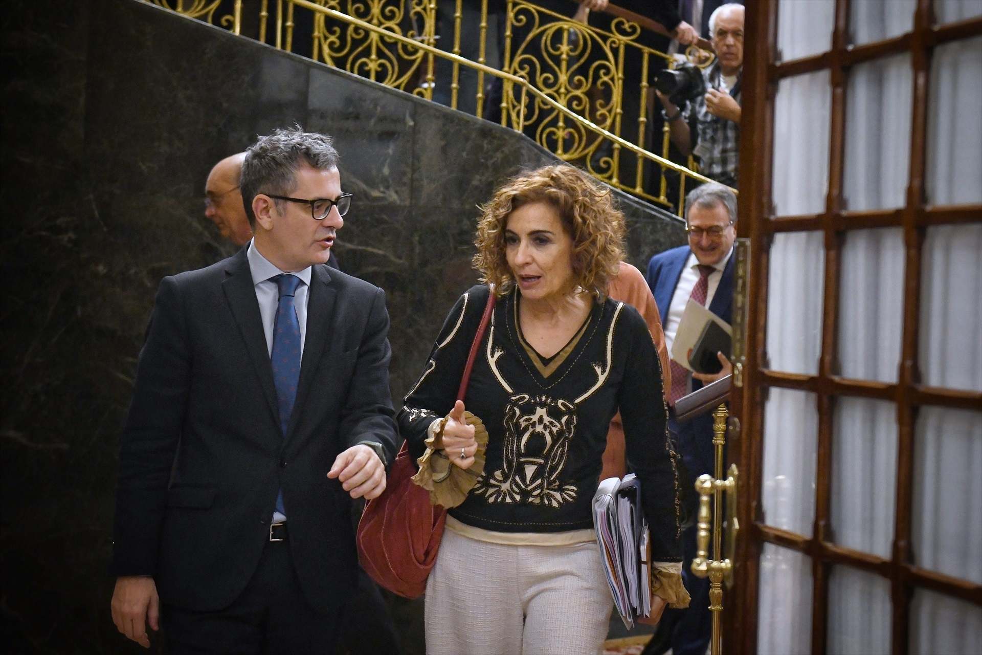 El ministro de Justicia, Félix Bolaños y la ministra de Hacienda, María Jesús Montero.
