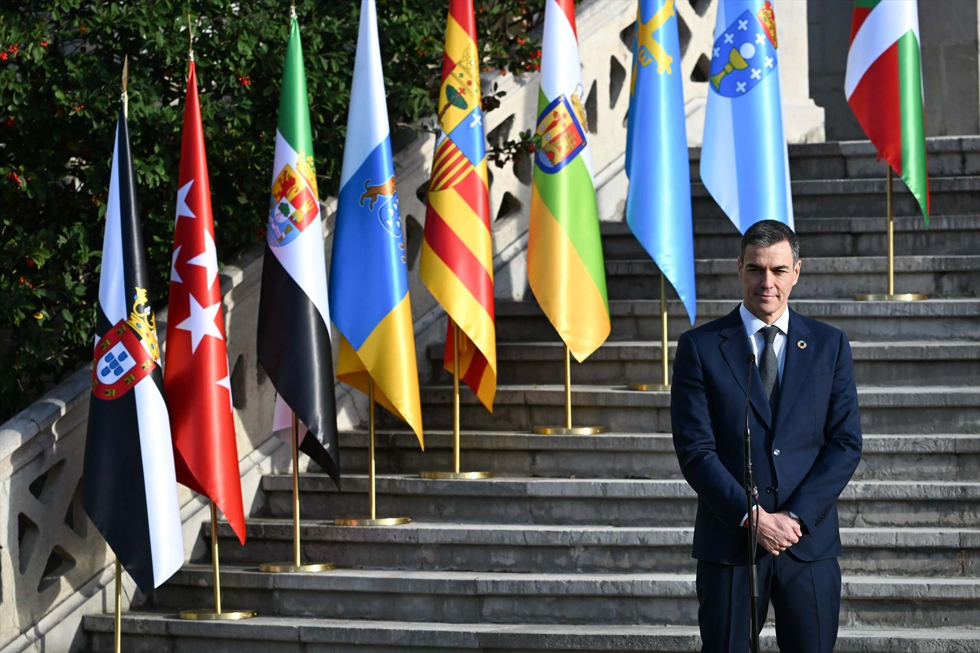 El presidente del Gobierno, Pedro Sánchez, en la Conferencia de Presidentes de diciembre. Europa Press.